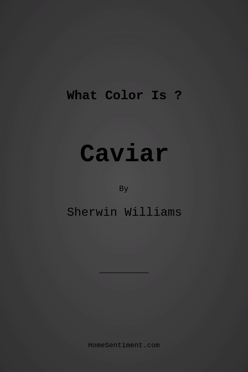 Caviar SW 6990 by Sherwin Williams
