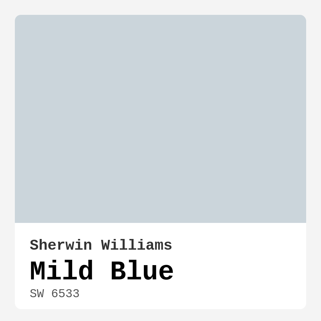Sherwin Williams Mild Blue SW 6533 Real Images