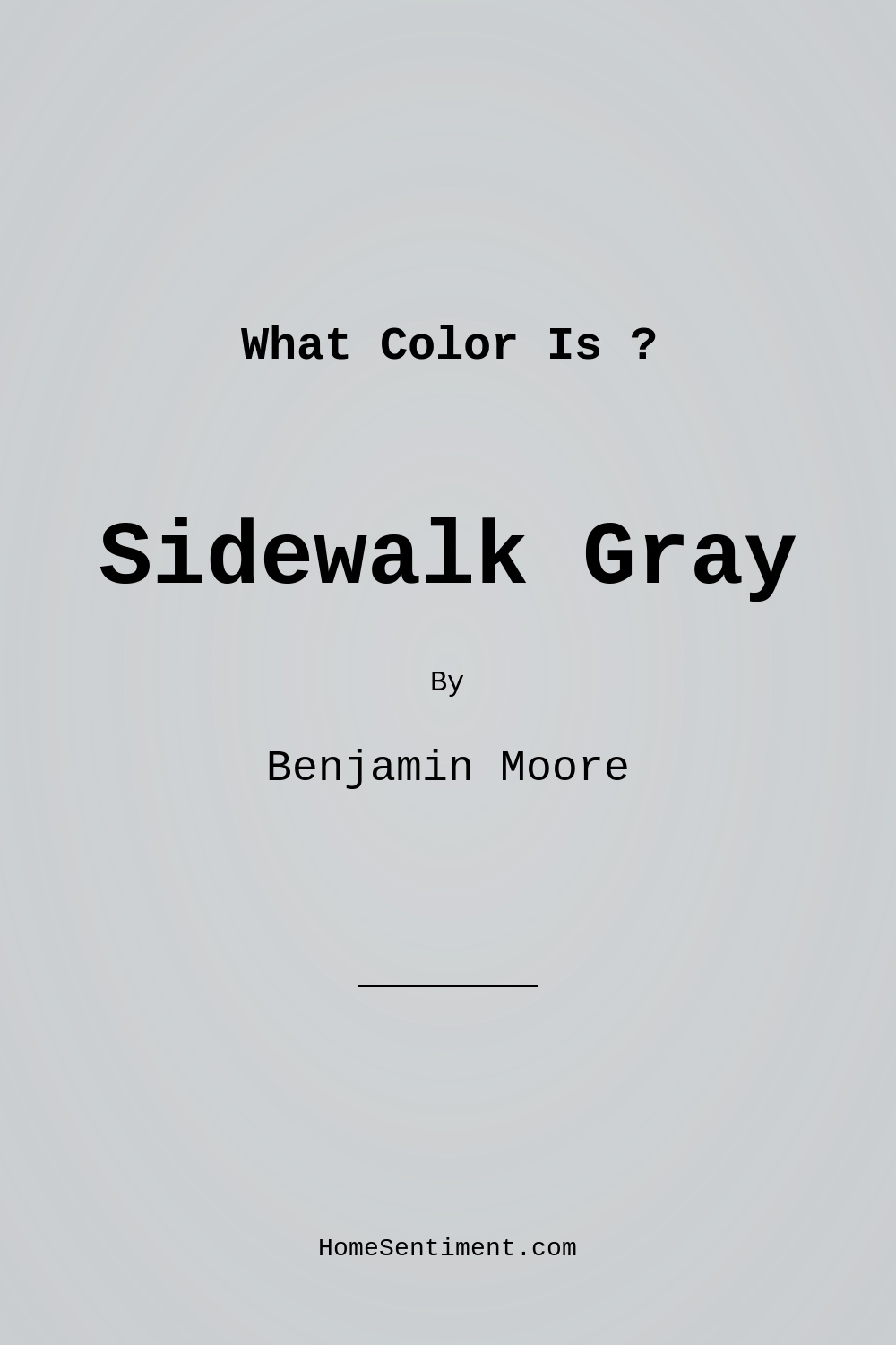 Sidewalk Gray 2133-60 by Benjamin Moore
