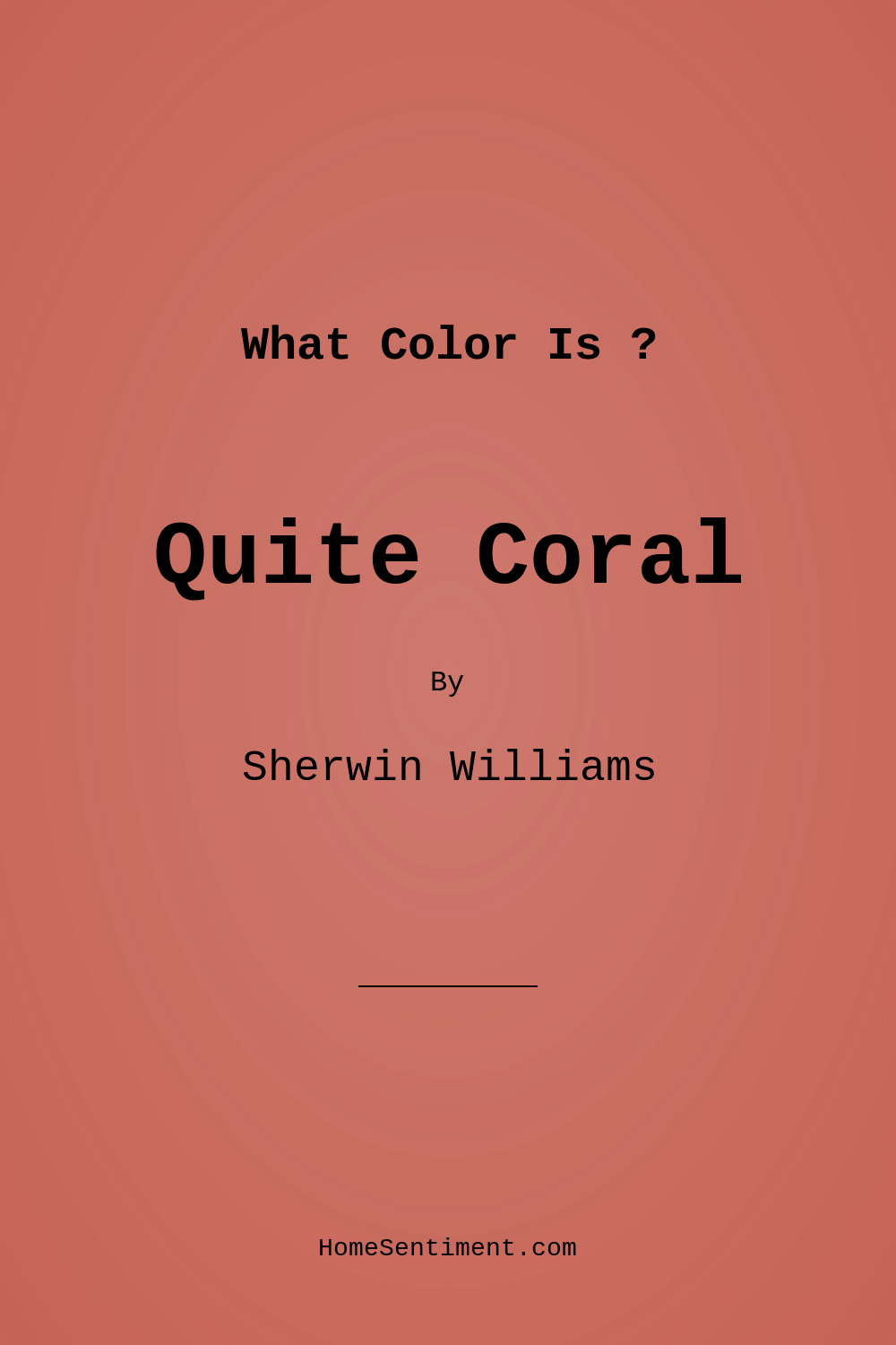 Quite Coral SW 6614 by Sherwin Williams