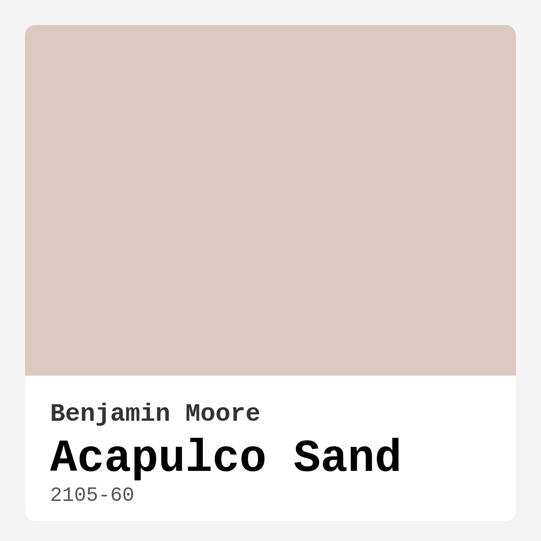 Acapulco Sand 2105-60 by Benjamin Moore