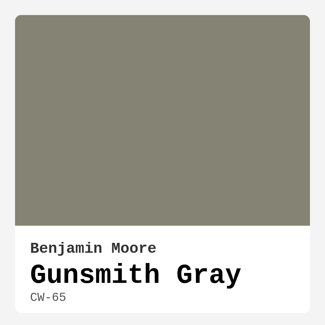 Gunsmith Gray CW-65 by Benjamin Moore