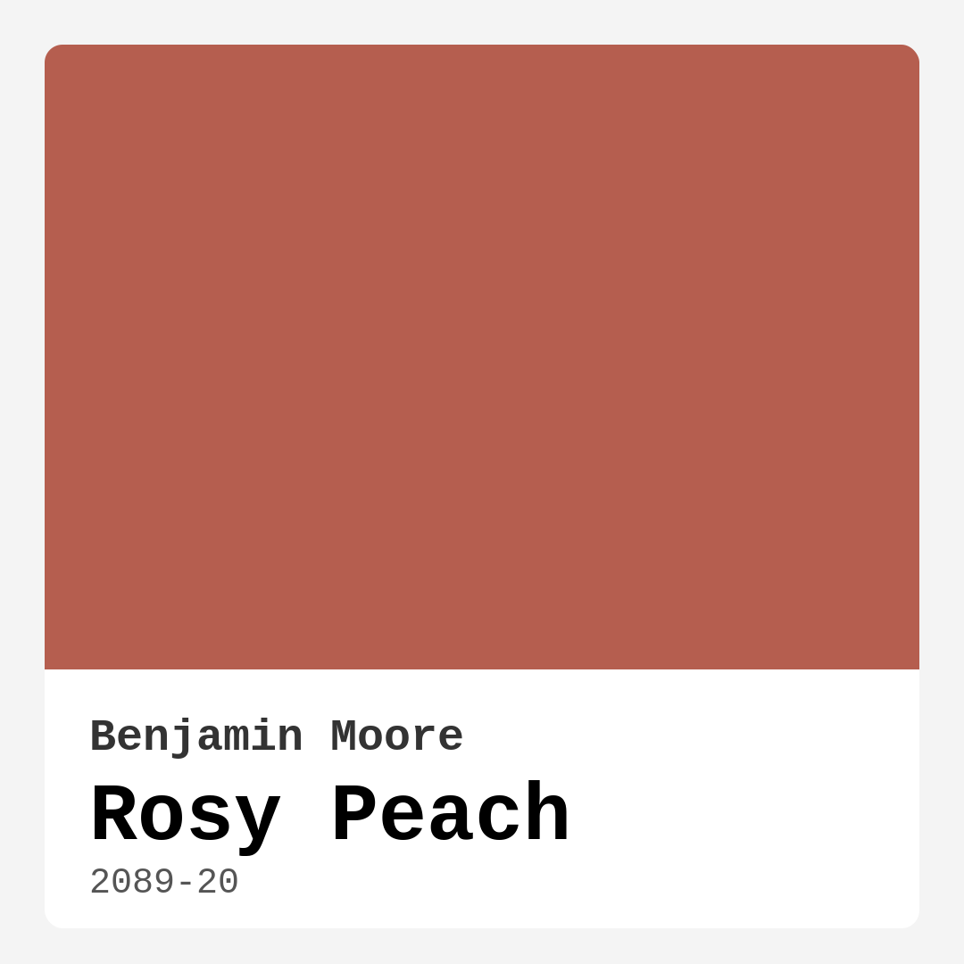Rosy Peach 2089-20 by Benjamin Moore