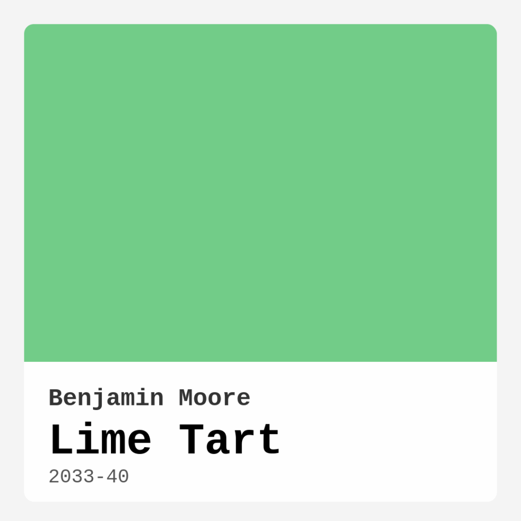 Lime Tart 2033-40 by Benjamin Moore