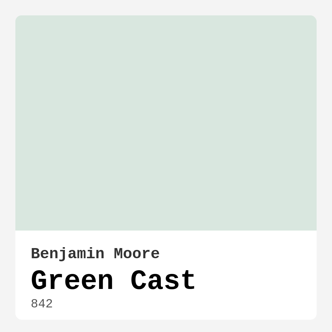 Green Cast 842 by Benjamin Moore