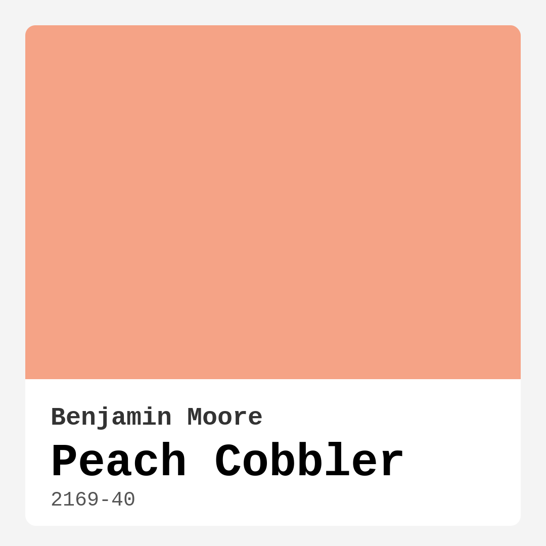 Peach Cobbler 2169-40 by Benjamin Moore