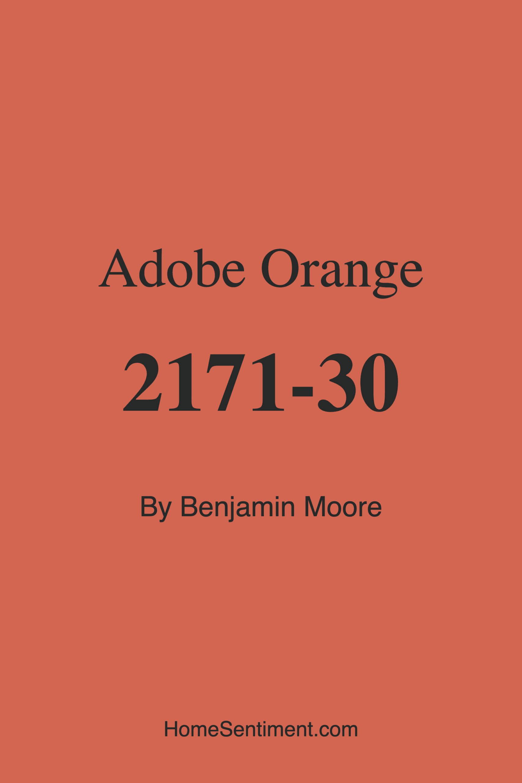 Adobe Orange 2171-30 by Benjamin Moore