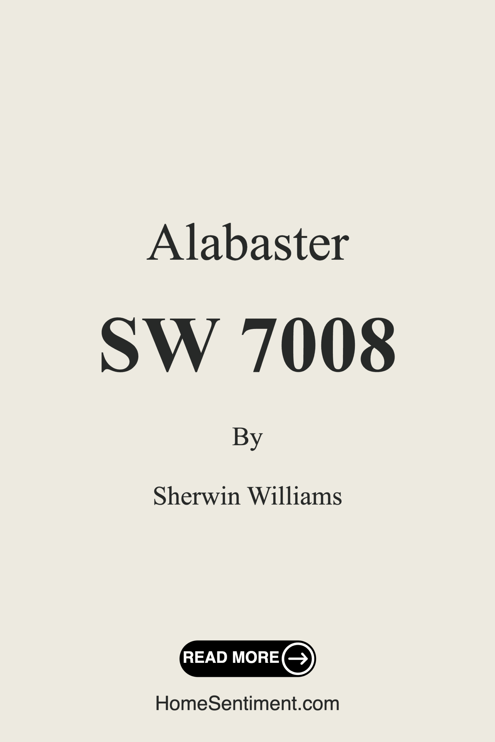 Alabaster SW 7008 by Sherwin Williams
