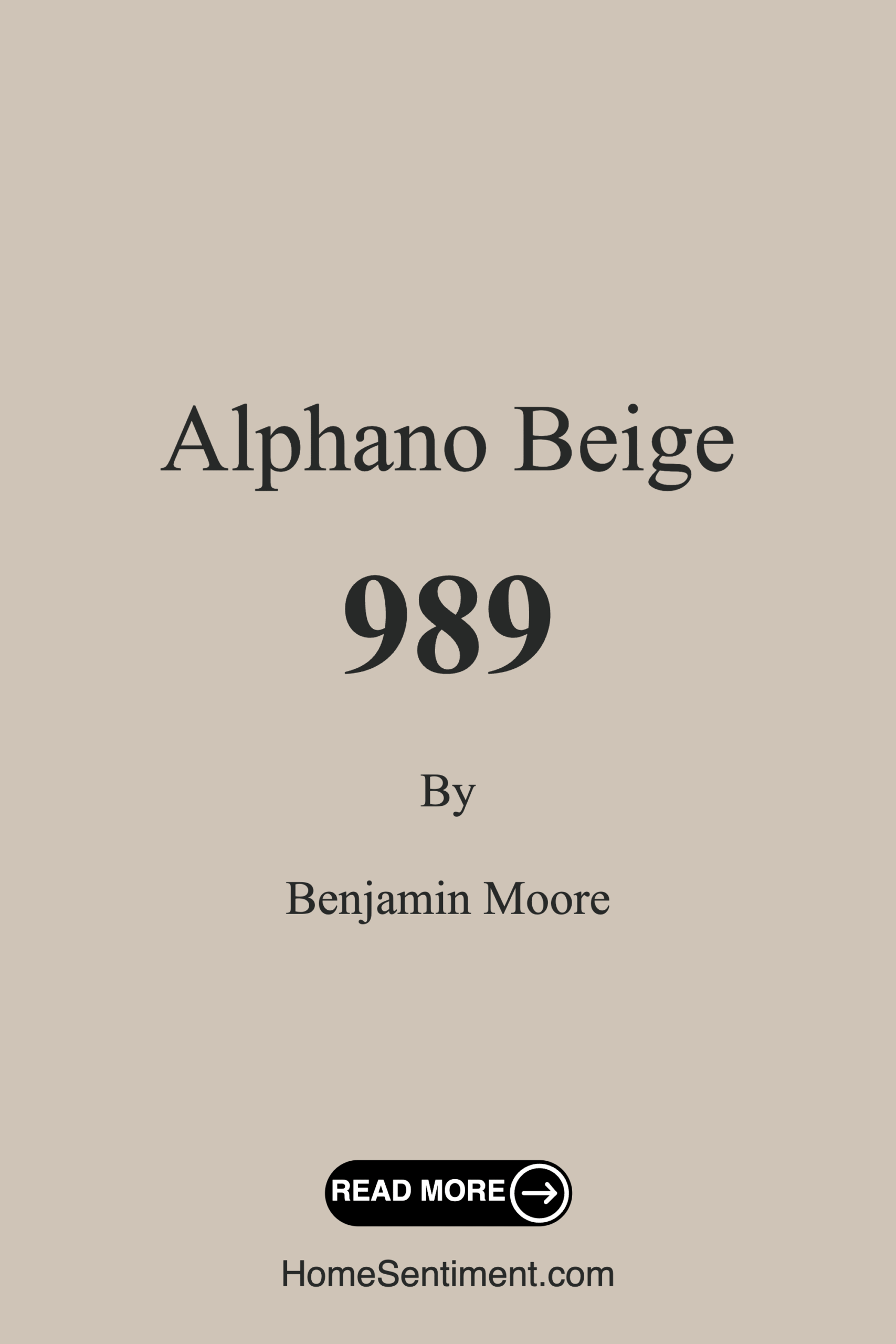 Alphano Beige 989 by Benjamin Moore