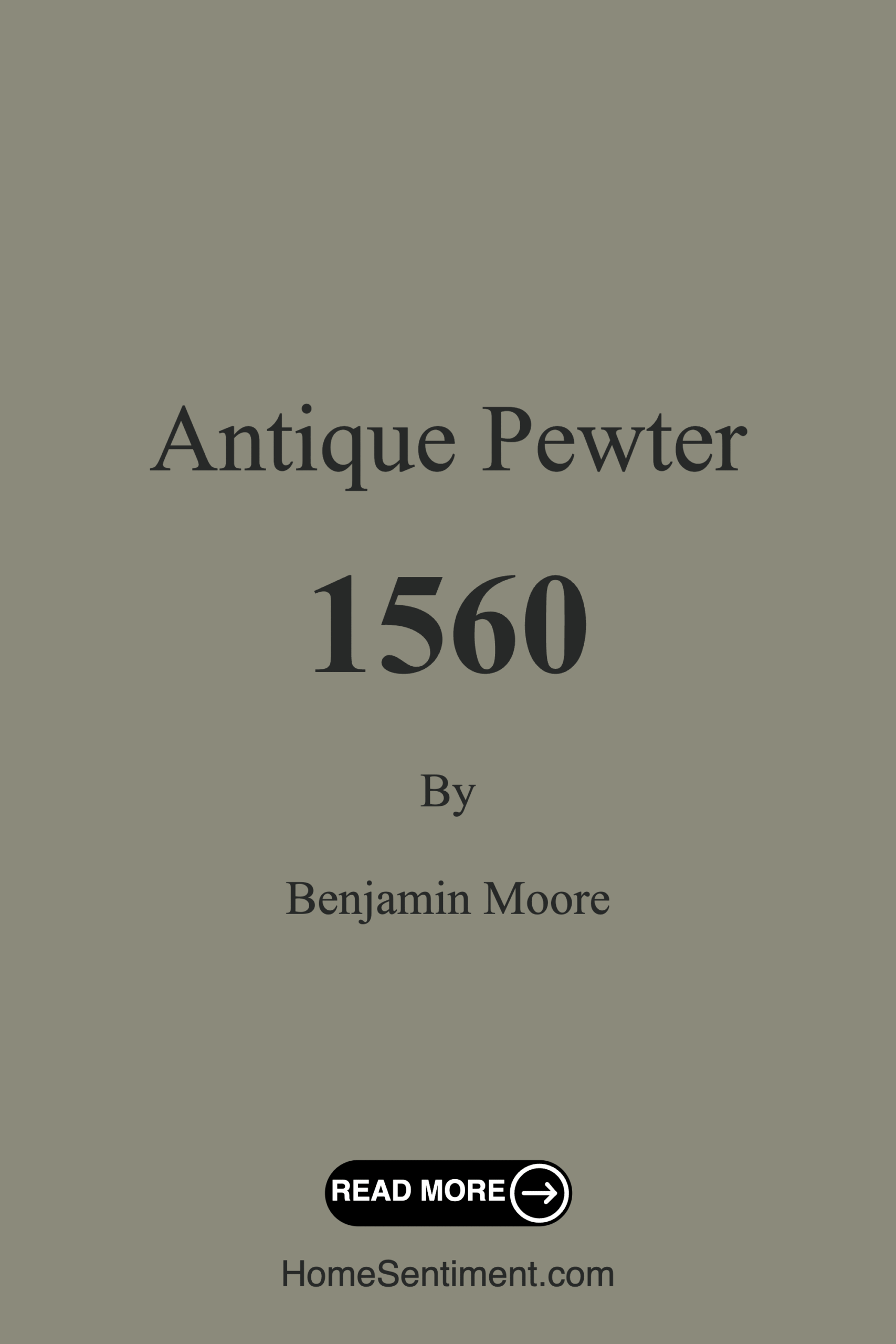 Antique Pewter 1560 by Benjamin Moore