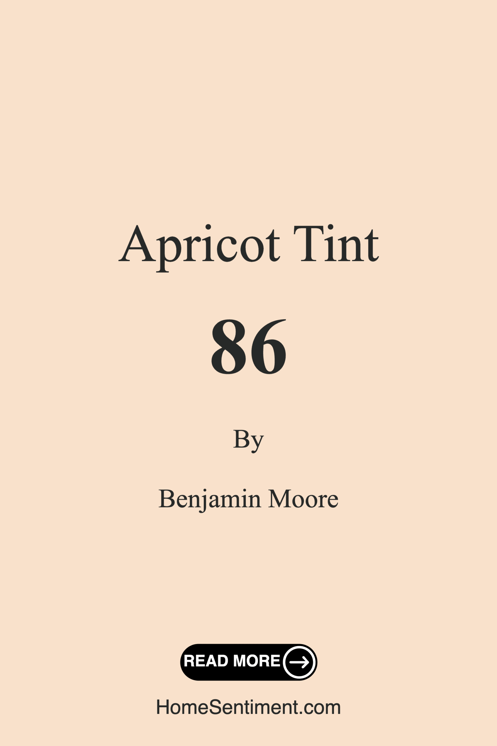 Apricot Tint 86 by Benjamin Moore