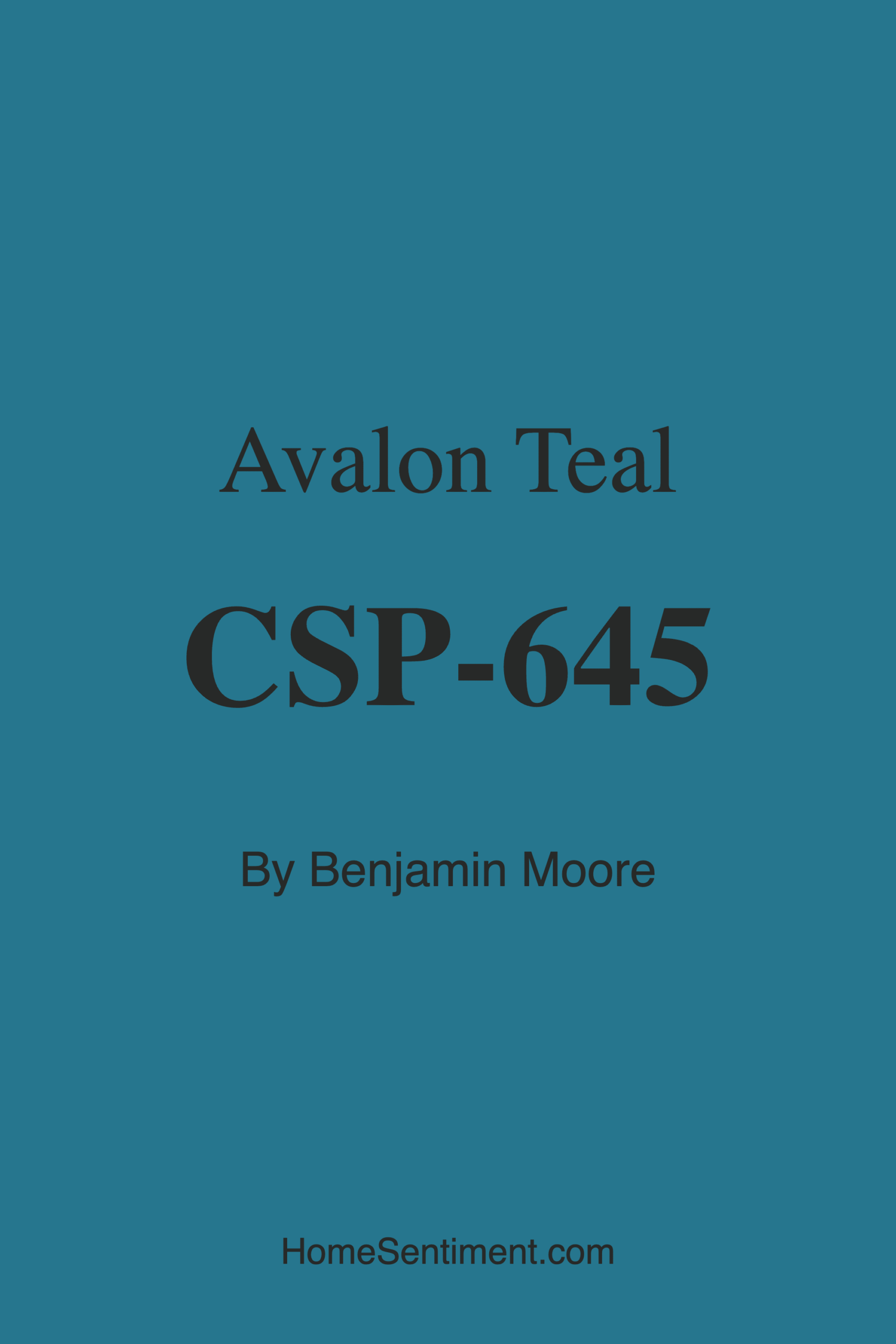 Avalon Teal CSP-645 by Benjamin Moore