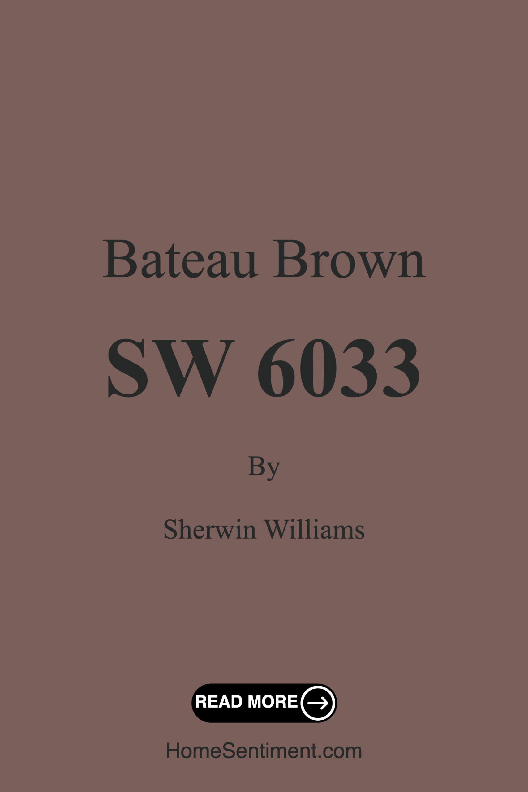 Bateau Brown SW 6033 by Sherwin Williams