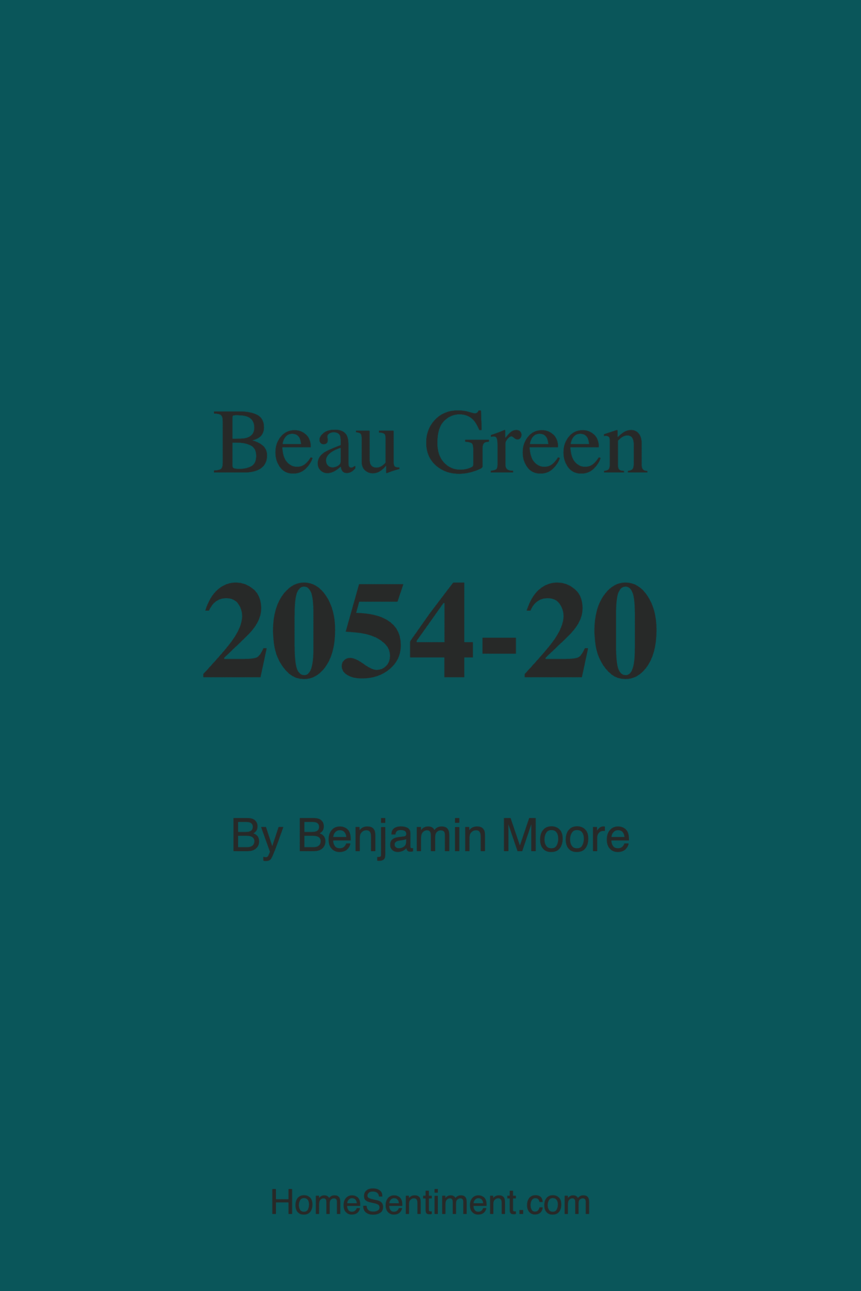 Beau Green 2054-20 by Benjamin Moore