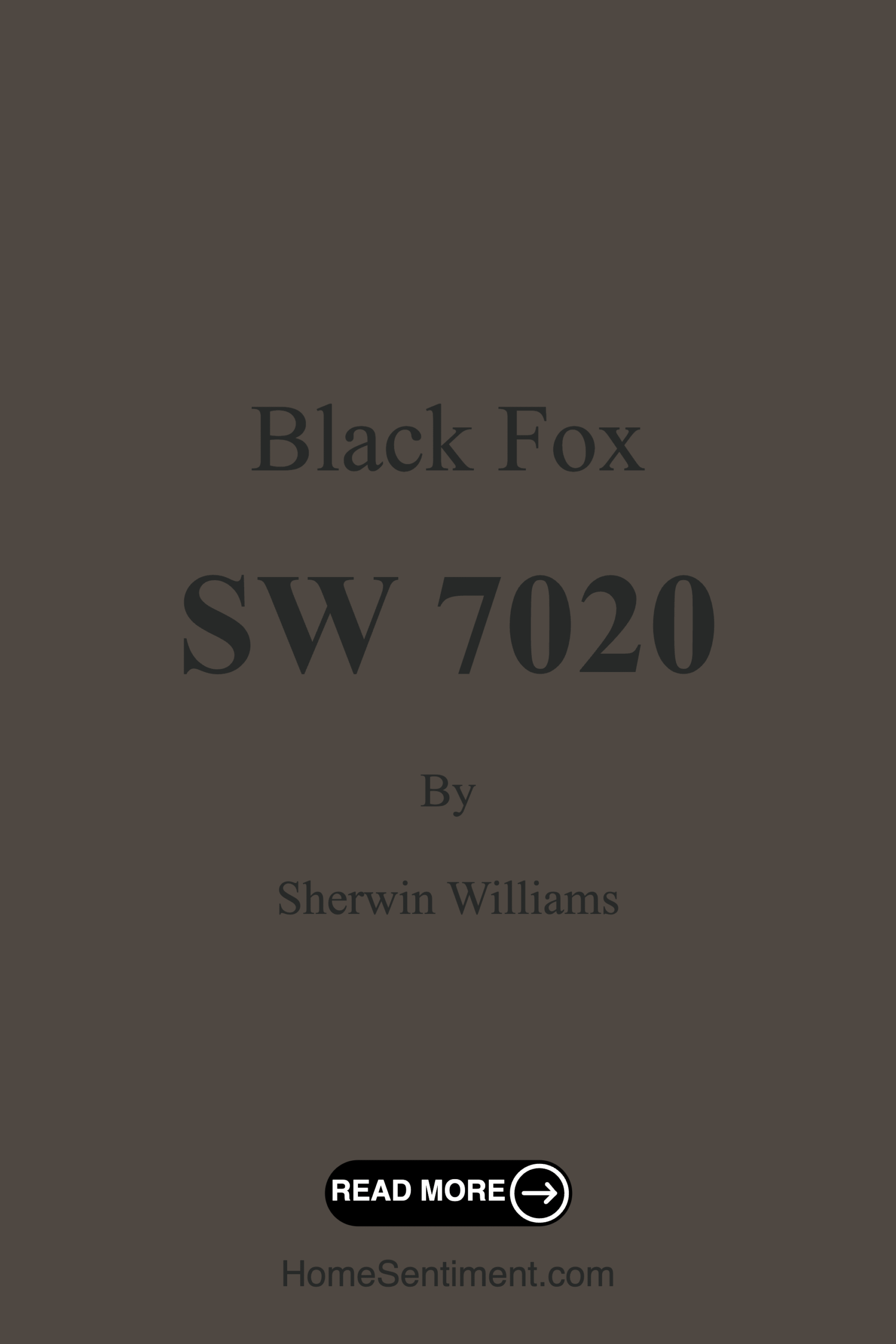 Black Fox SW 7020 by Sherwin Williams