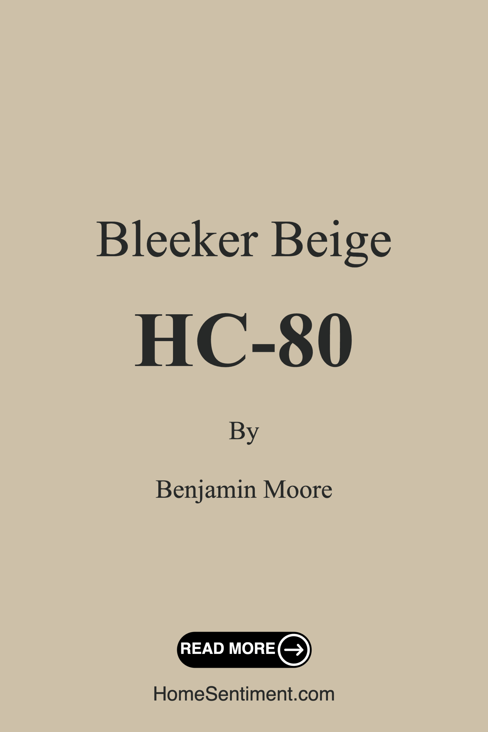 Bleeker Beige HC-80 by Benjamin Moore