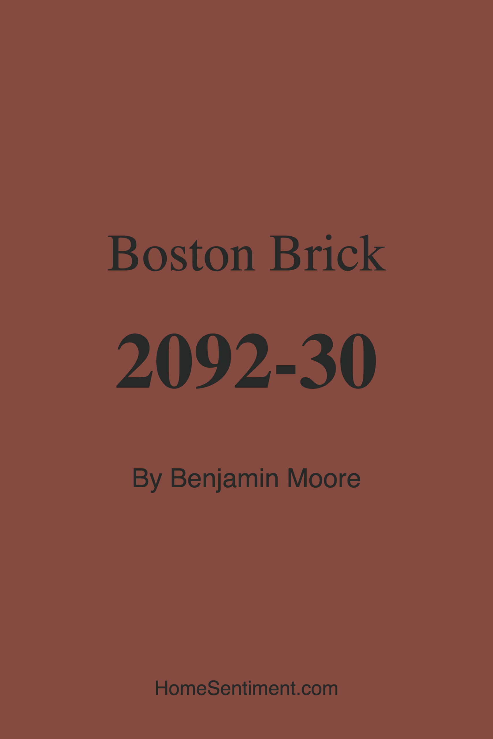 Boston Brick 2092-30 by Benjamin Moore