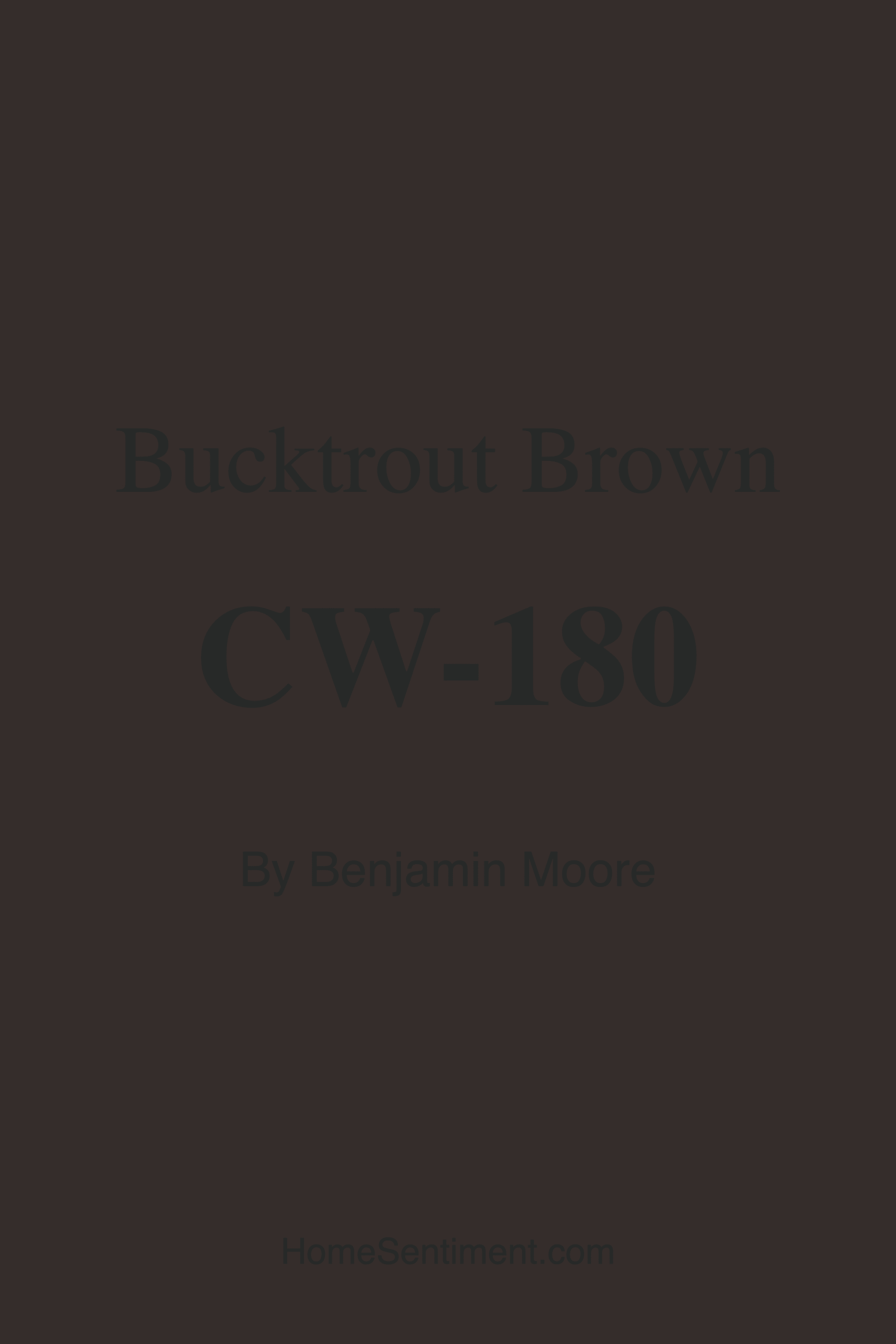 Bucktrout Brown CW-180 by Benjamin Moore