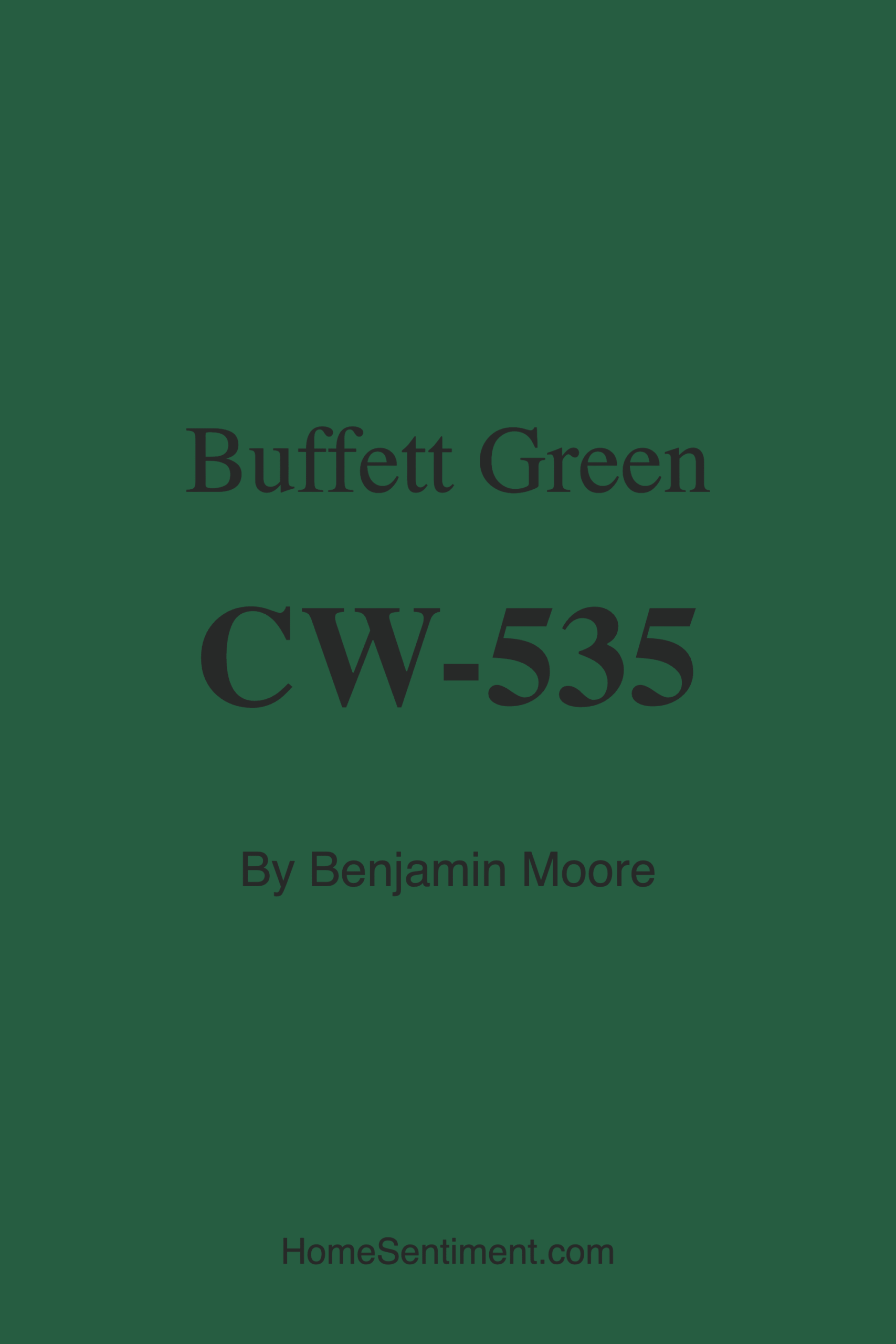 Buffett Green CW-535 by Benjamin Moore