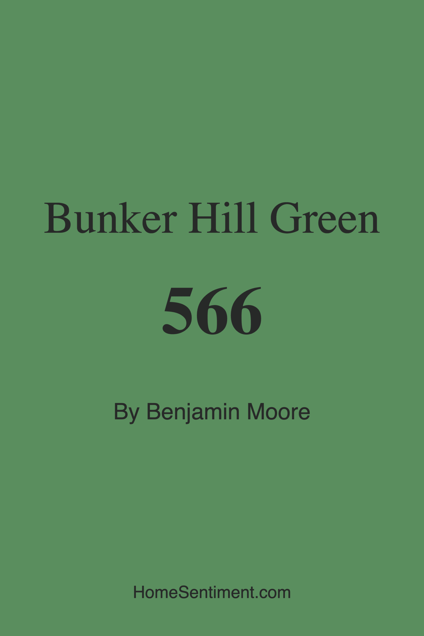 Bunker Hill Green 566 by Benjamin Moore