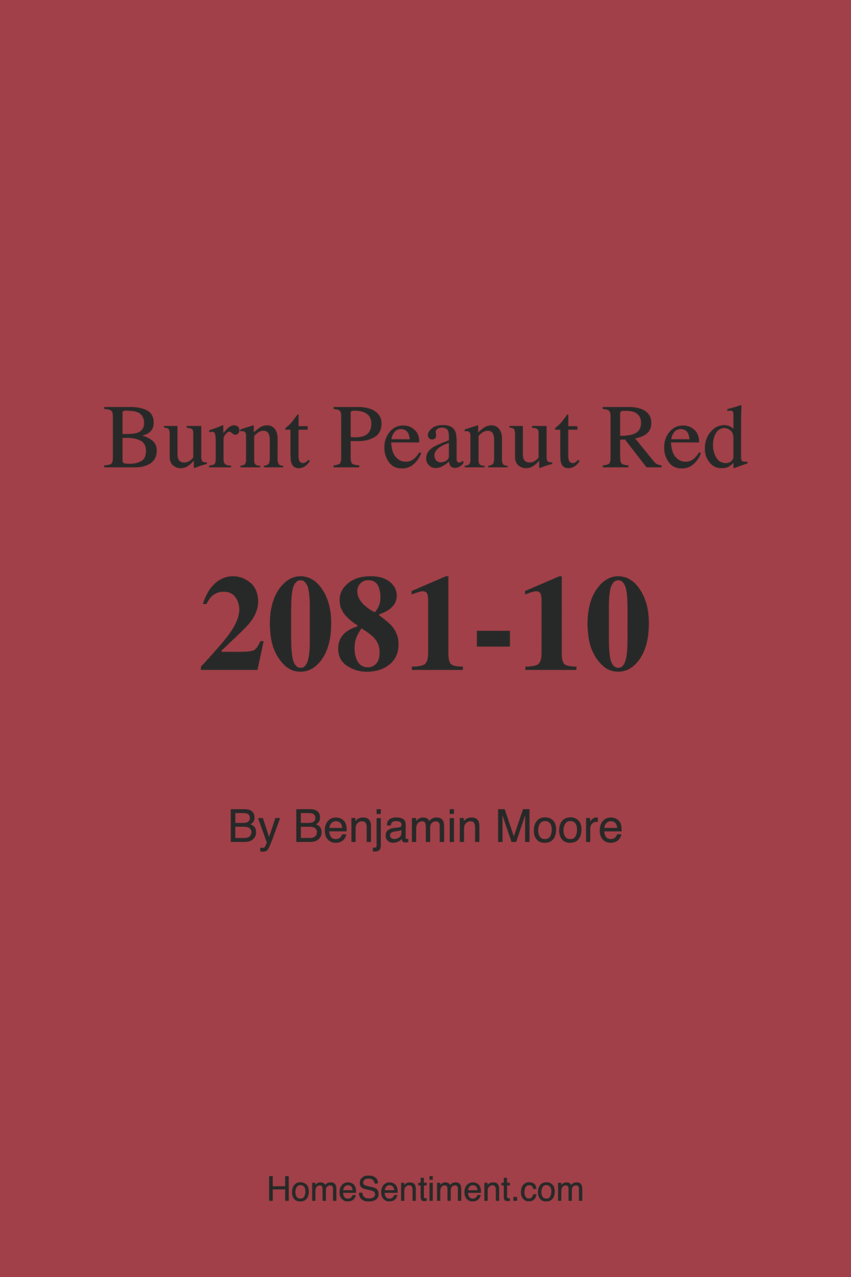 Burnt Peanut Red 2081-10 by Benjamin Moore