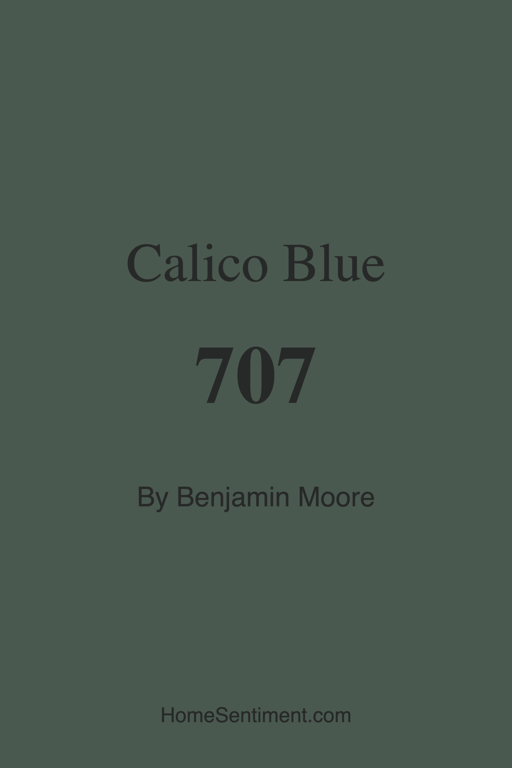 Calico Blue 707 by Benjamin Moore