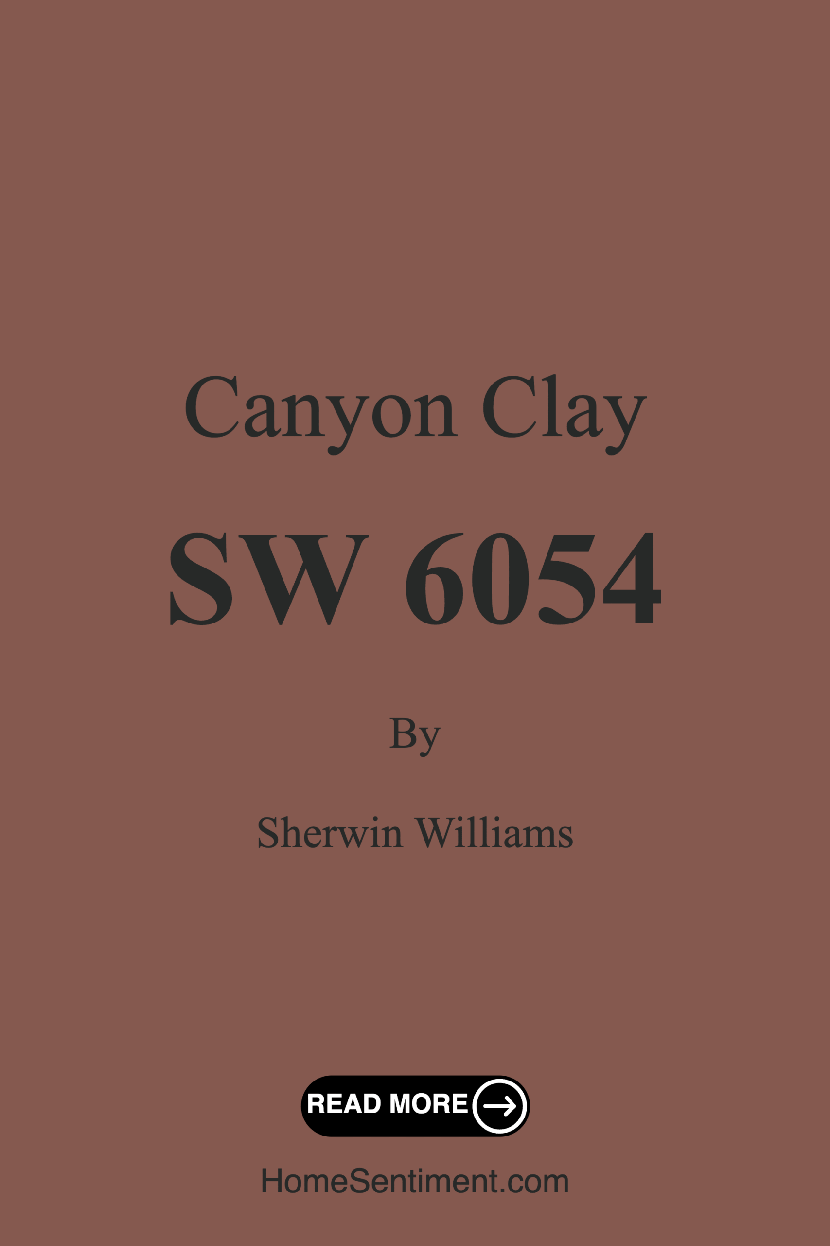 Canyon Clay SW 6054 by Sherwin Williams