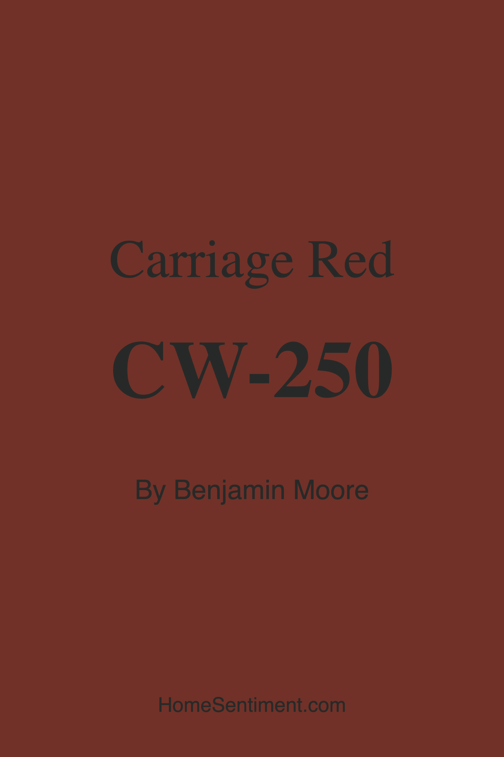 Carriage Red CW-250 by Benjamin Moore