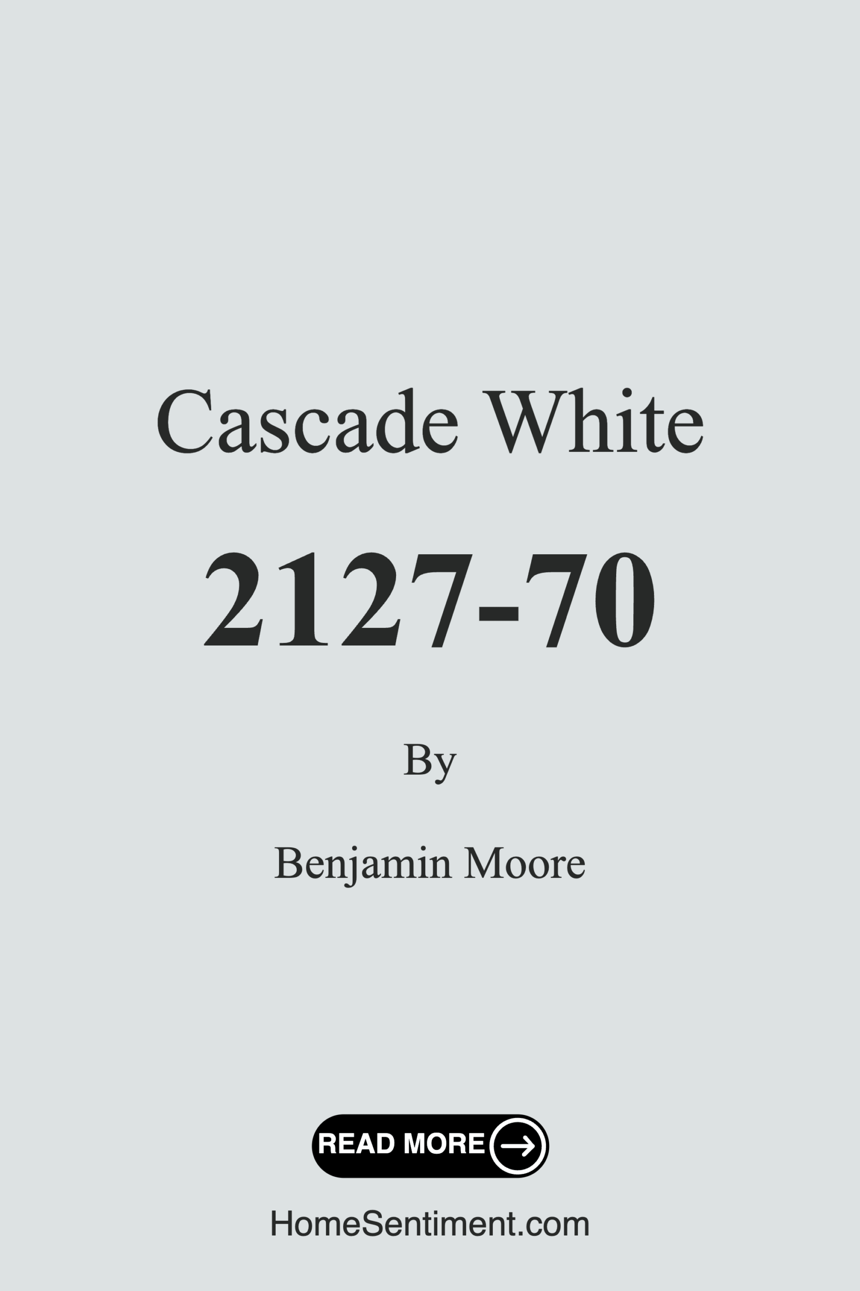 Cascade White 2127-70 by Benjamin Moore