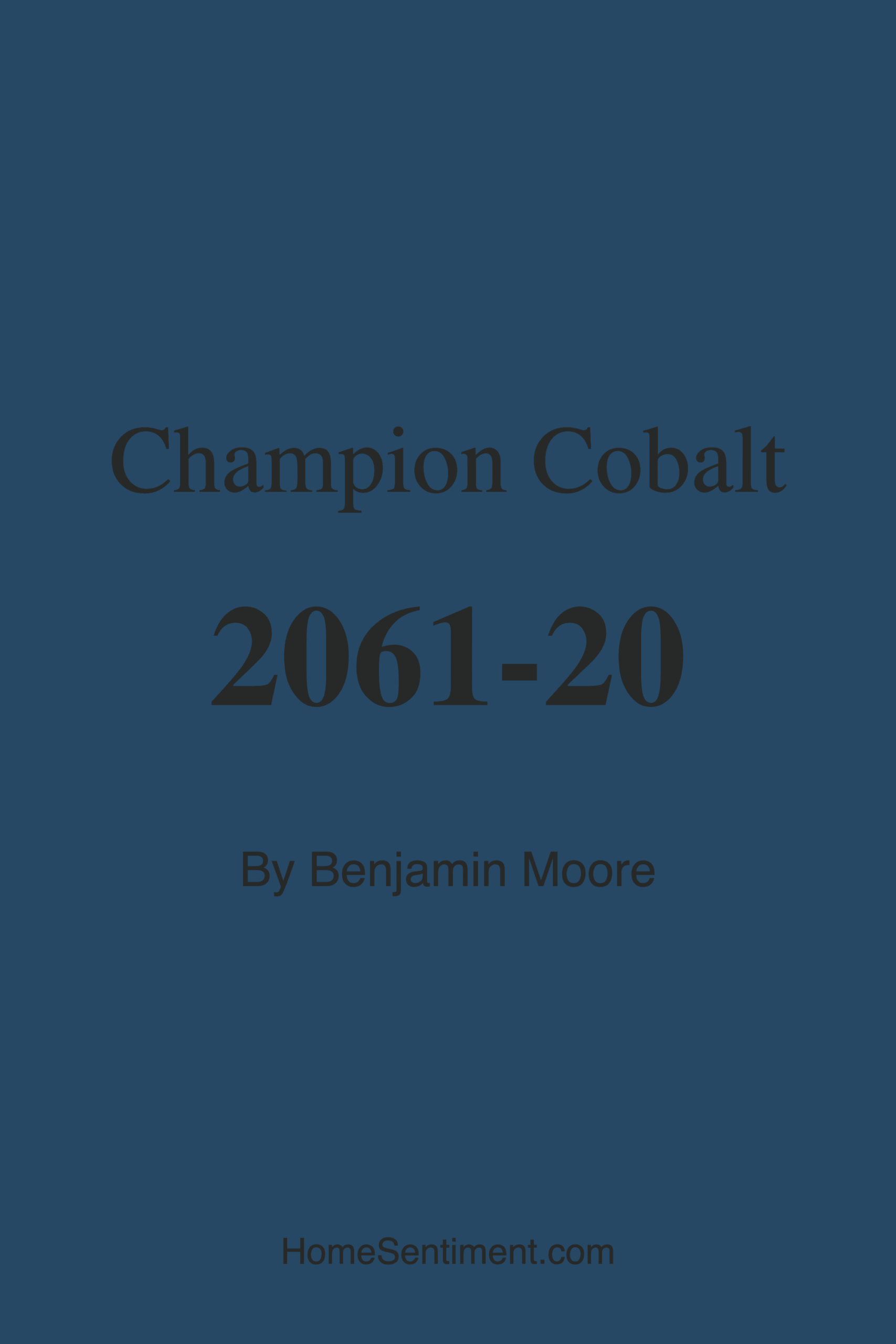 Champion Cobalt 2061-20 by Benjamin Moore