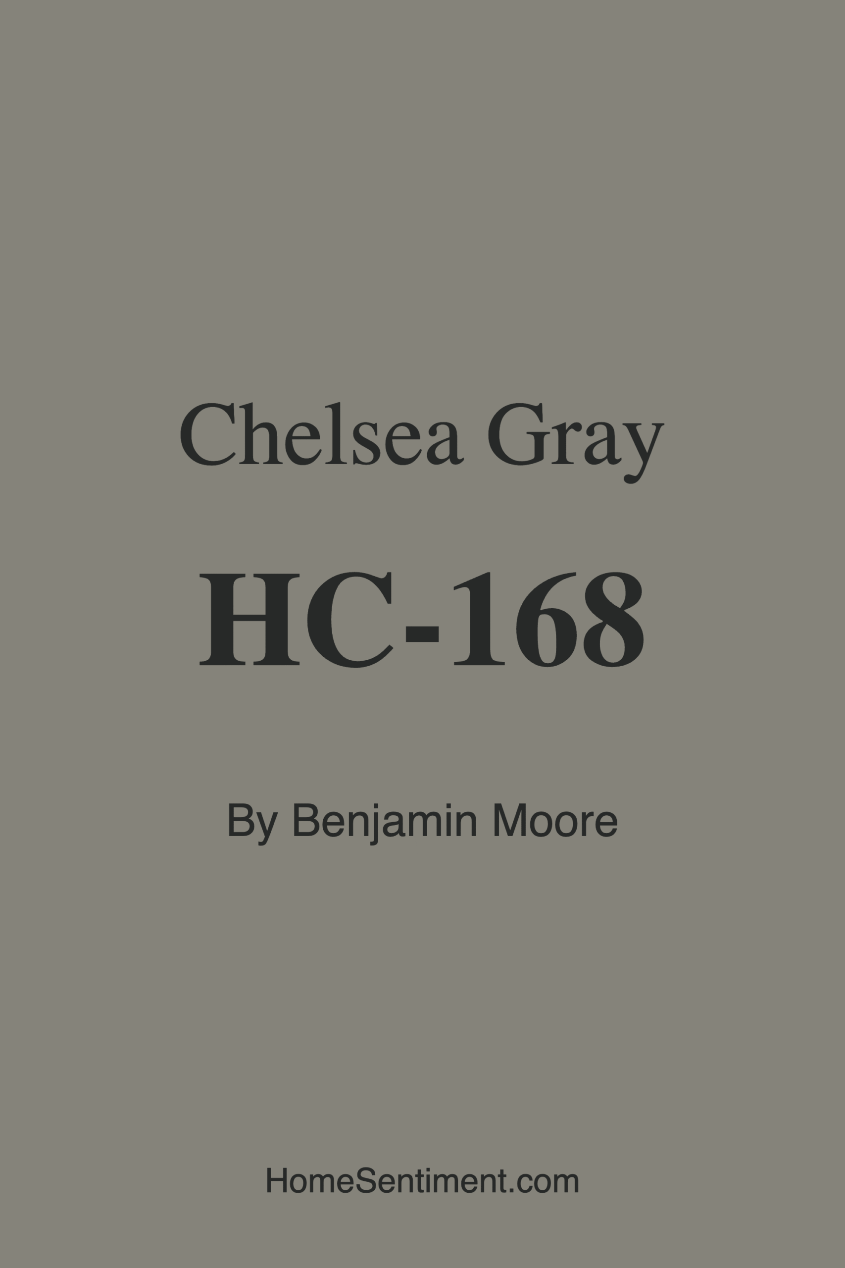 Chelsea Gray HC-168 by Benjamin Moore