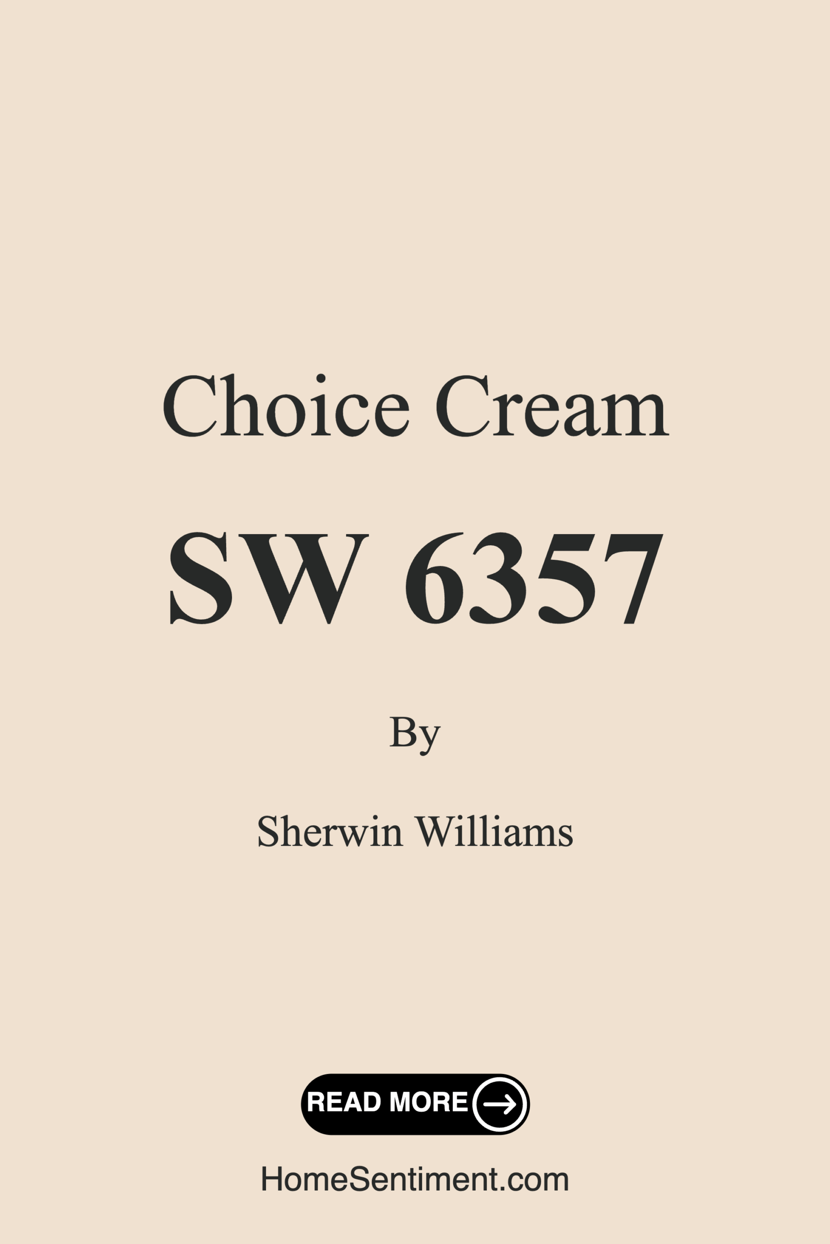 Choice Cream SW 6357 by Sherwin Williams