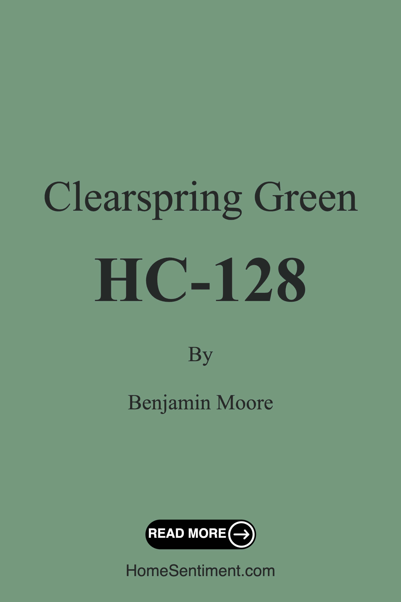 Clearspring Green HC-128 by Benjamin Moore