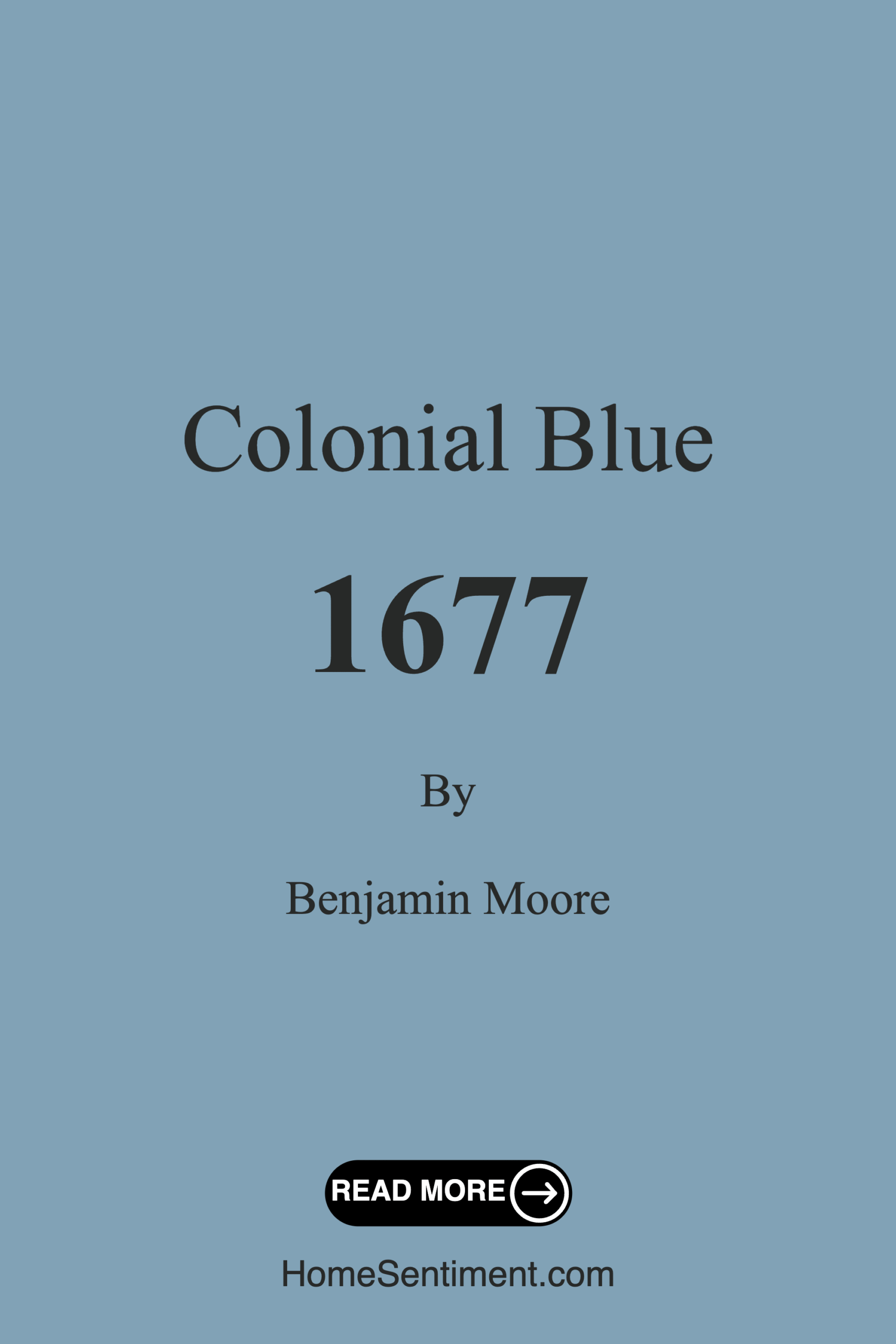 Colonial Blue 1677 by Benjamin Moore