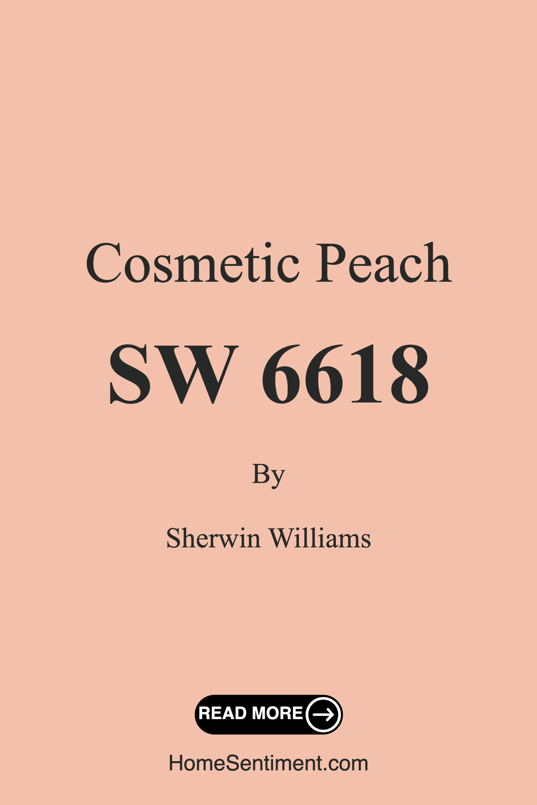 Cosmetic Peach SW 6618 by Sherwin Williams