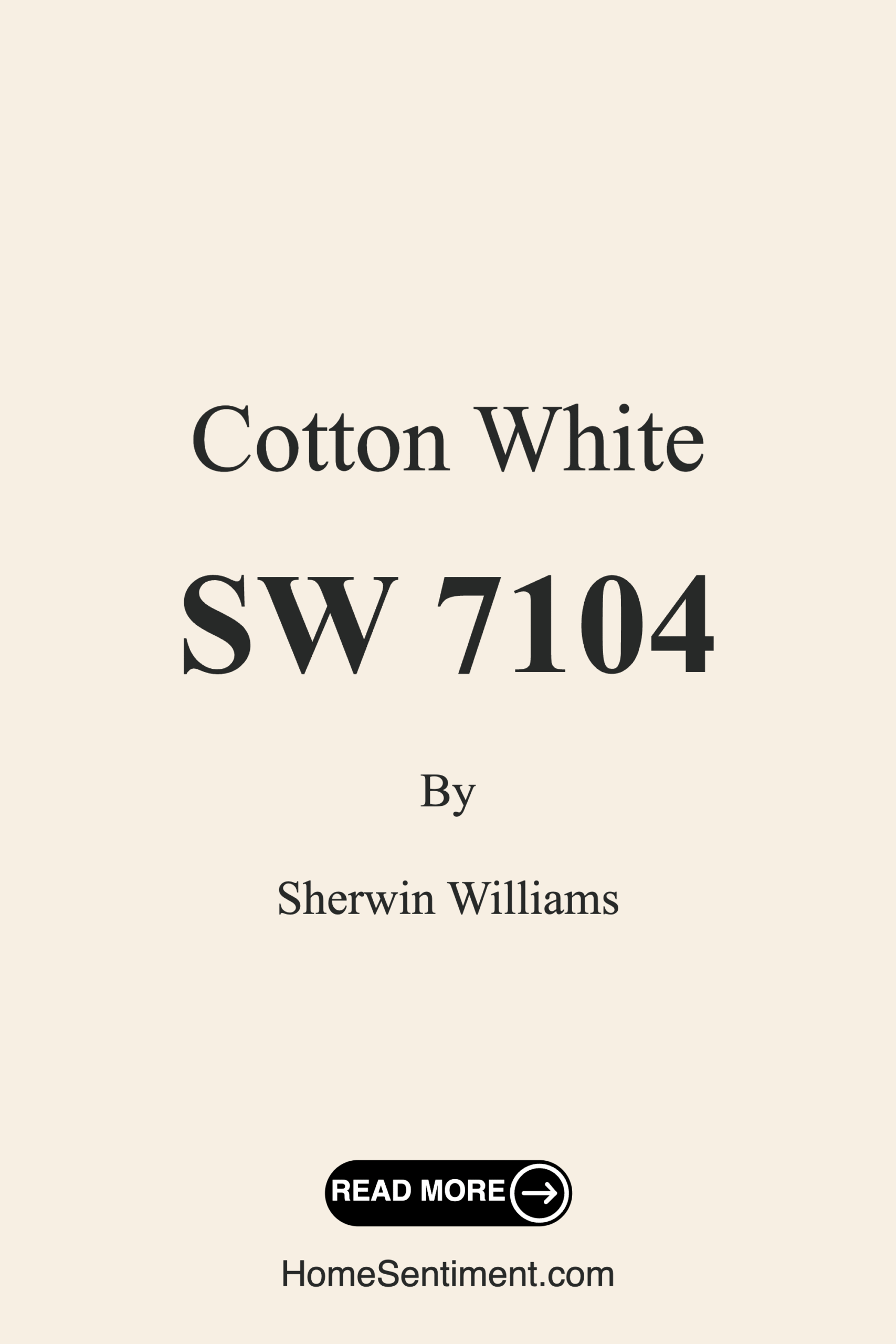 Cotton White SW 7104 by Sherwin Williams