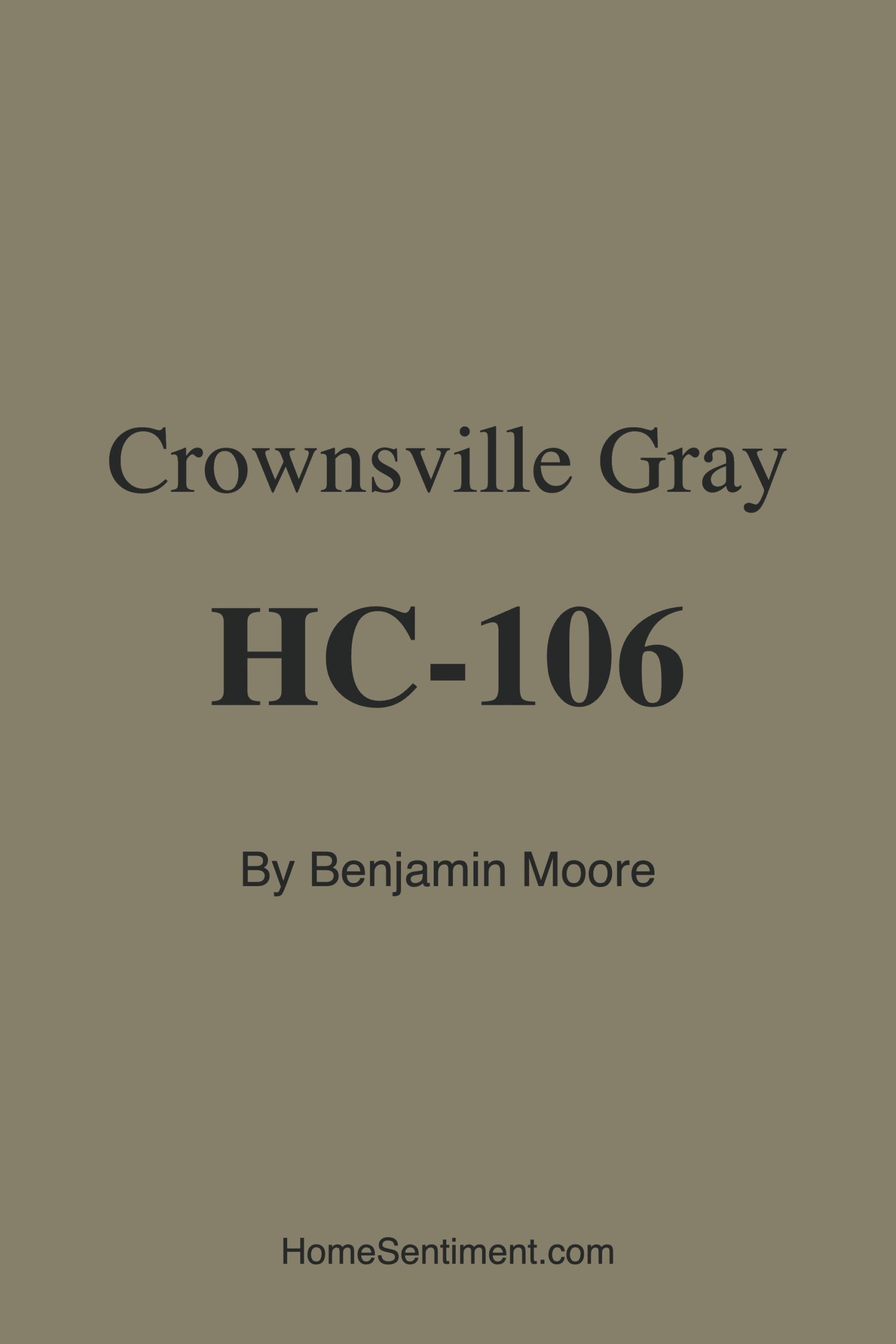 Crownsville Gray HC-106 by Benjamin Moore