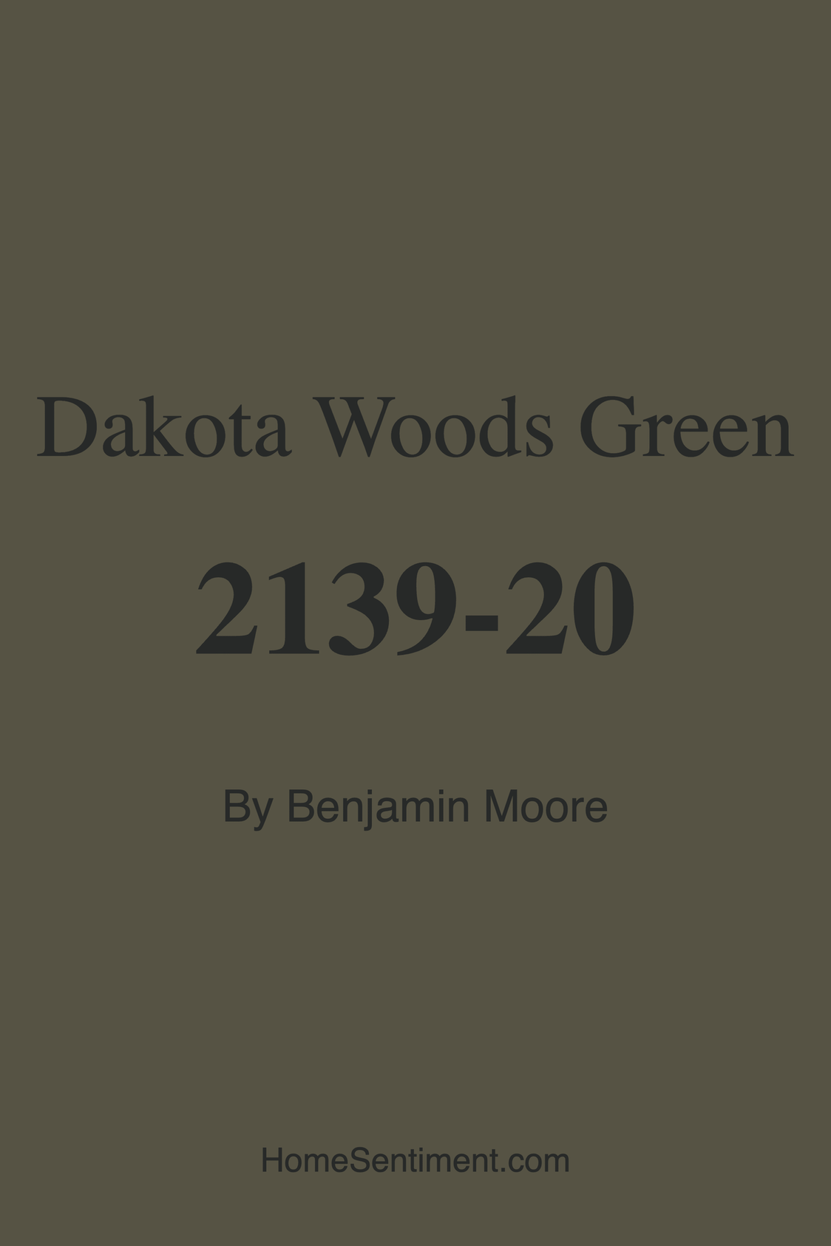 Dakota Woods Green 2139-20 by Benjamin Moore