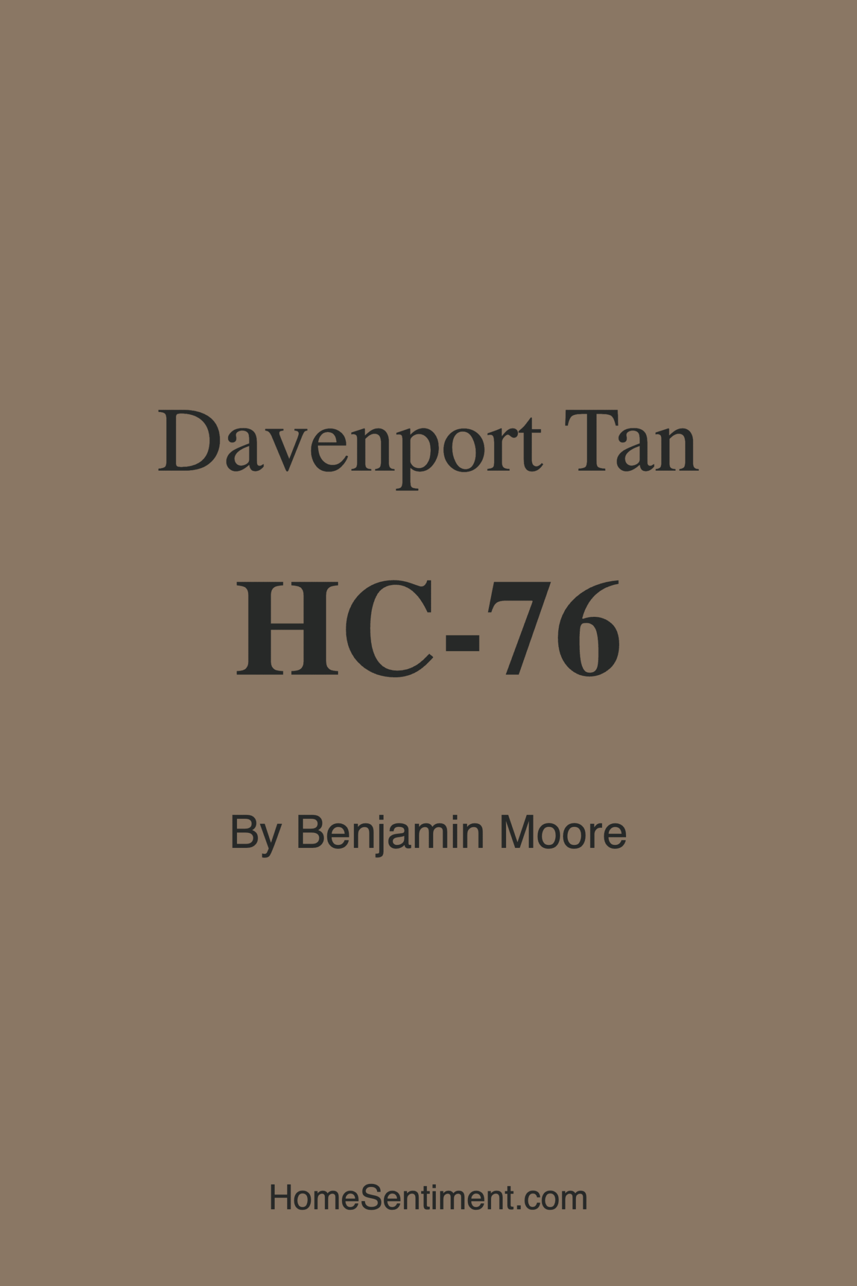 Davenport Tan HC-76 by Benjamin Moore
