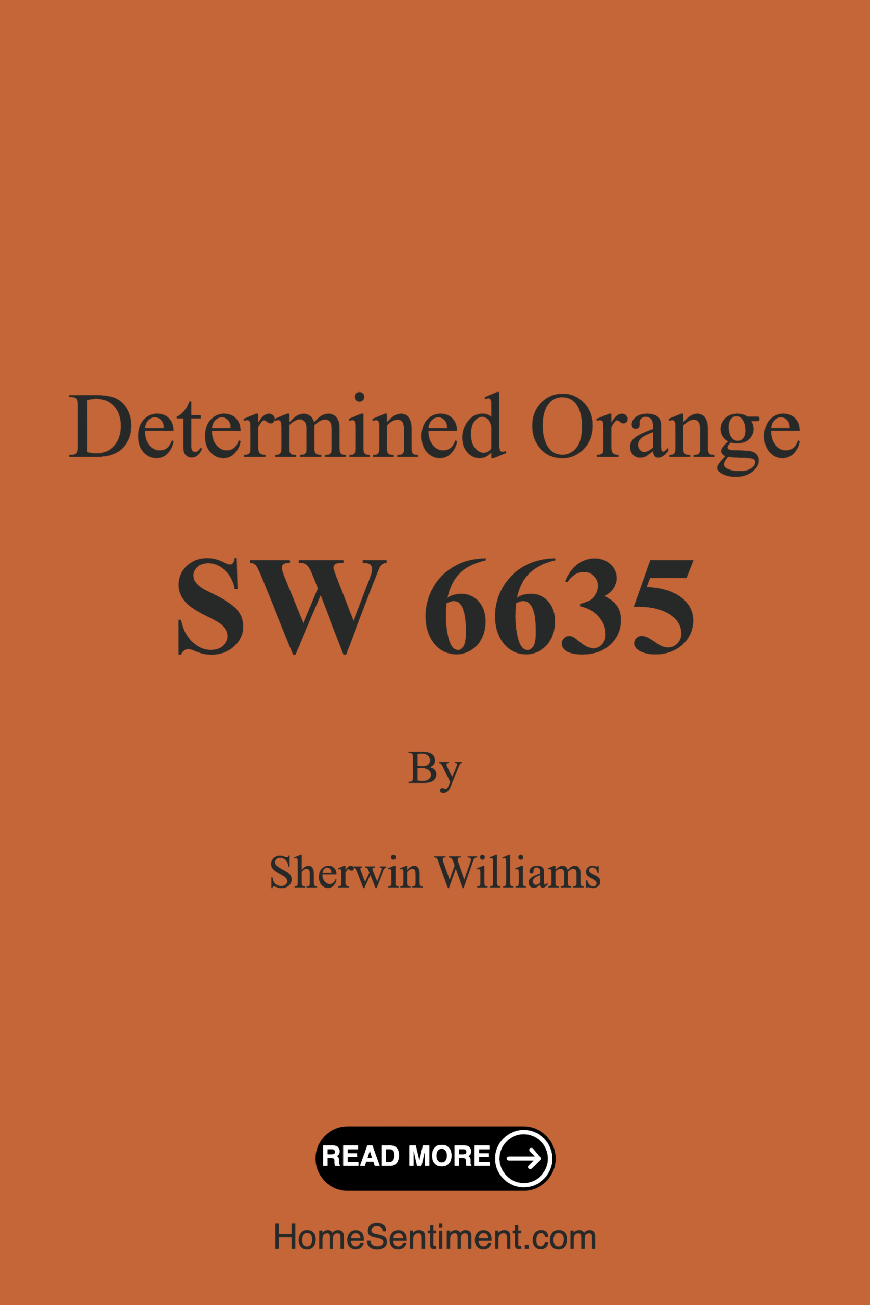 Determined Orange SW 6635 by Sherwin Williams