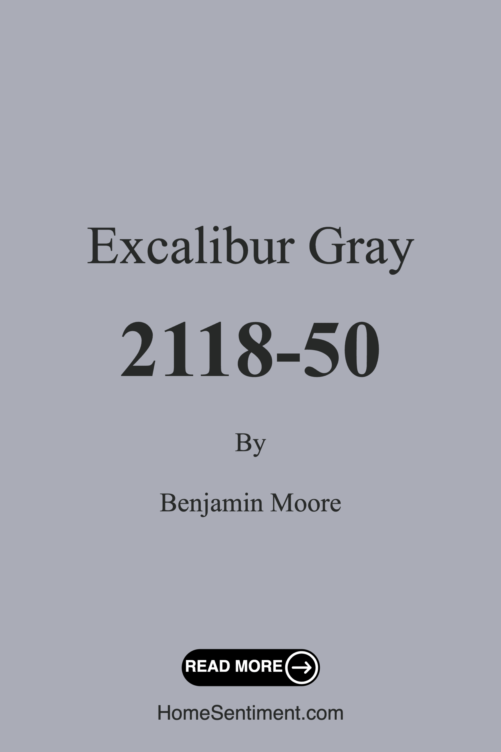 Excalibur Gray 2118-50 by Benjamin Moore