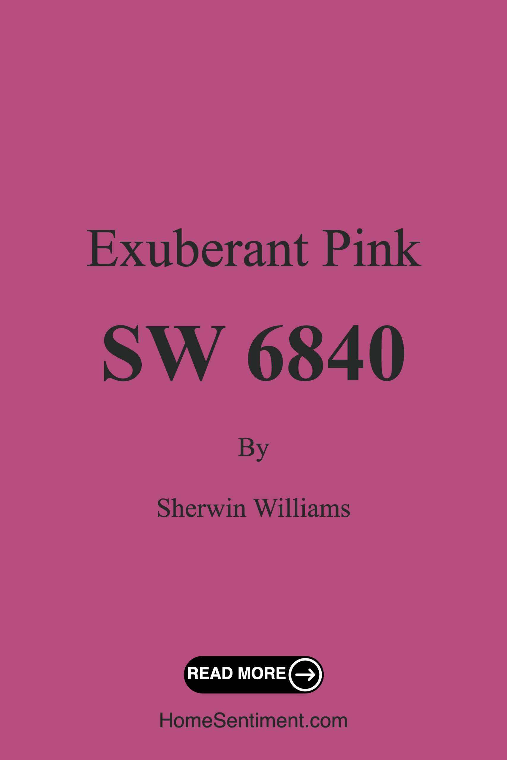 Exuberant Pink SW 6840 by Sherwin Williams