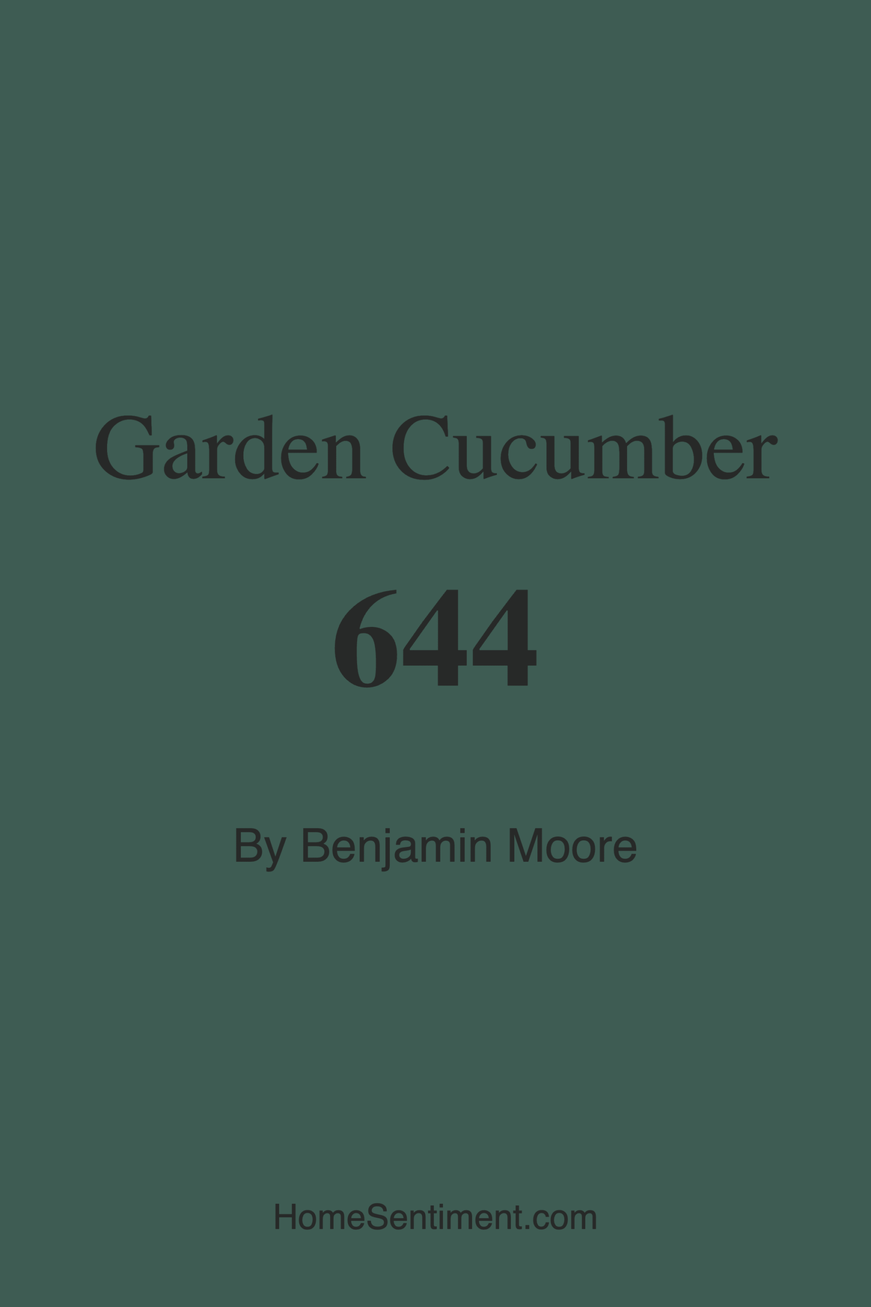 Garden Cucumber 644 by Benjamin Moore