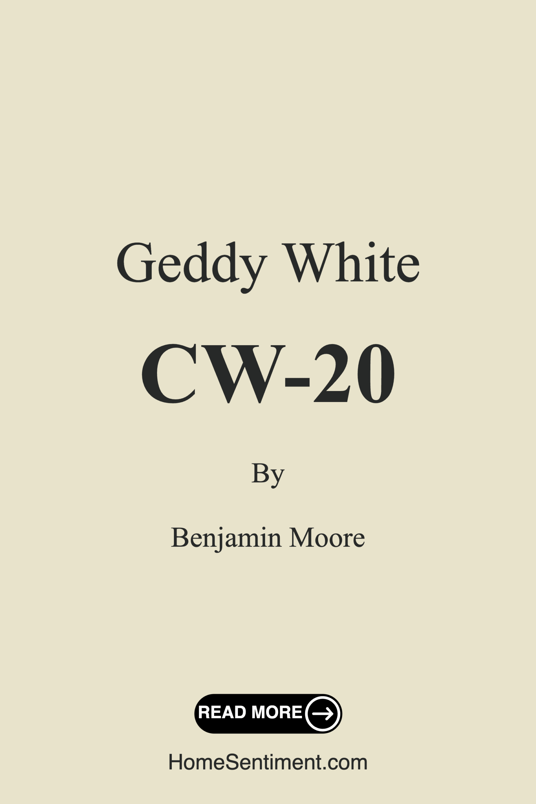 Geddy White CW-20 by Benjamin Moore