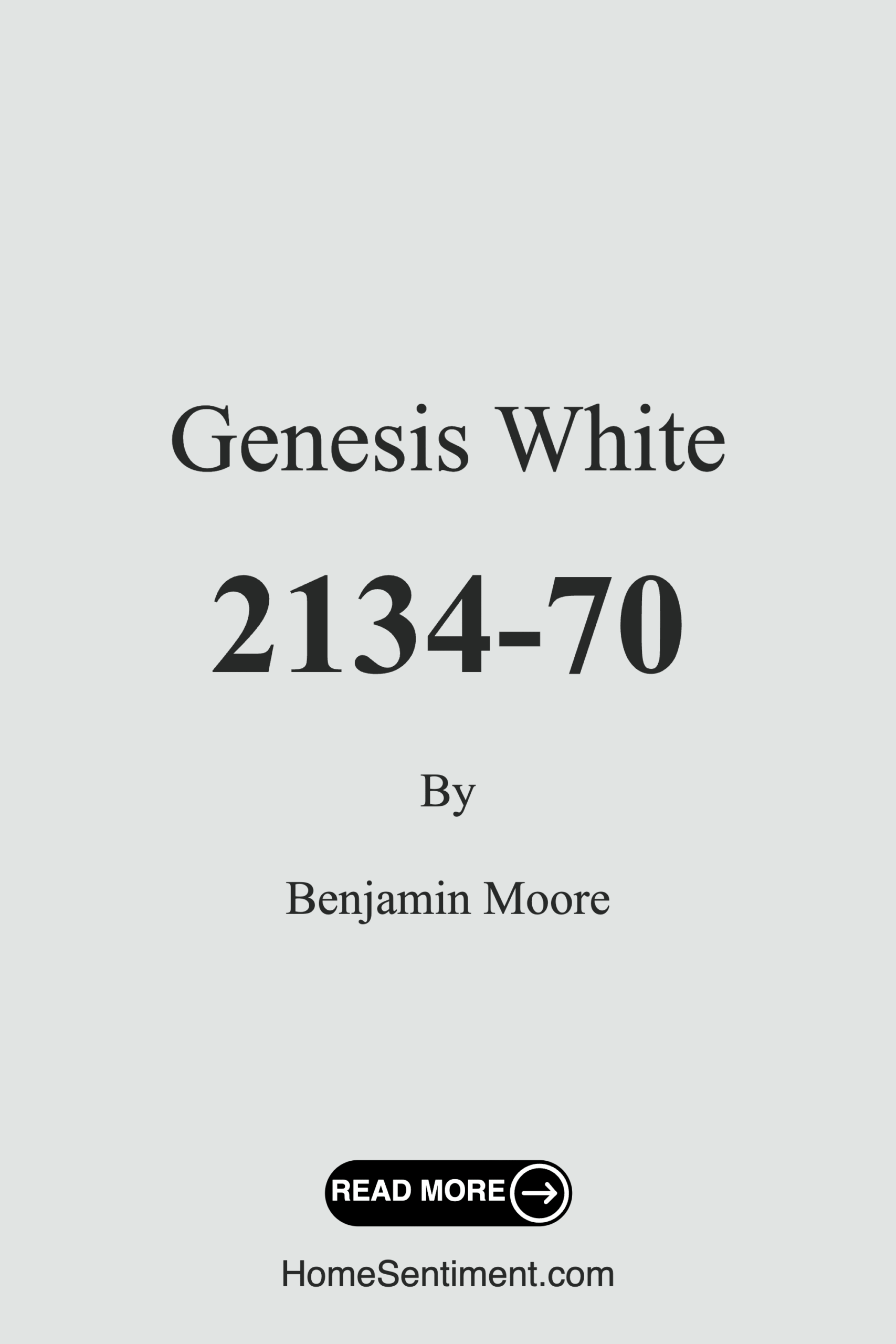Genesis White 2134-70 by Benjamin Moore