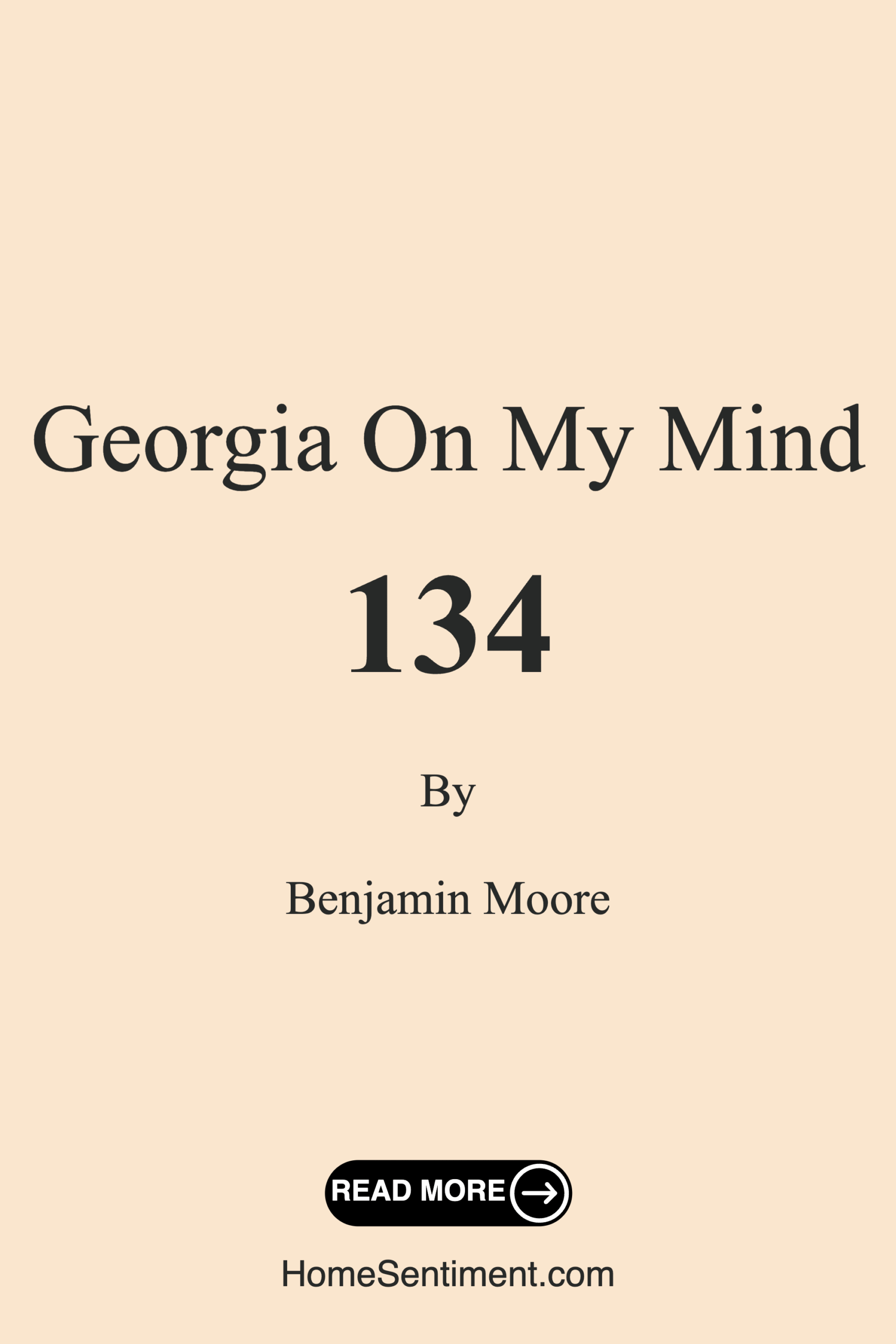 Georgia On My Mind 134 by Benjamin Moore