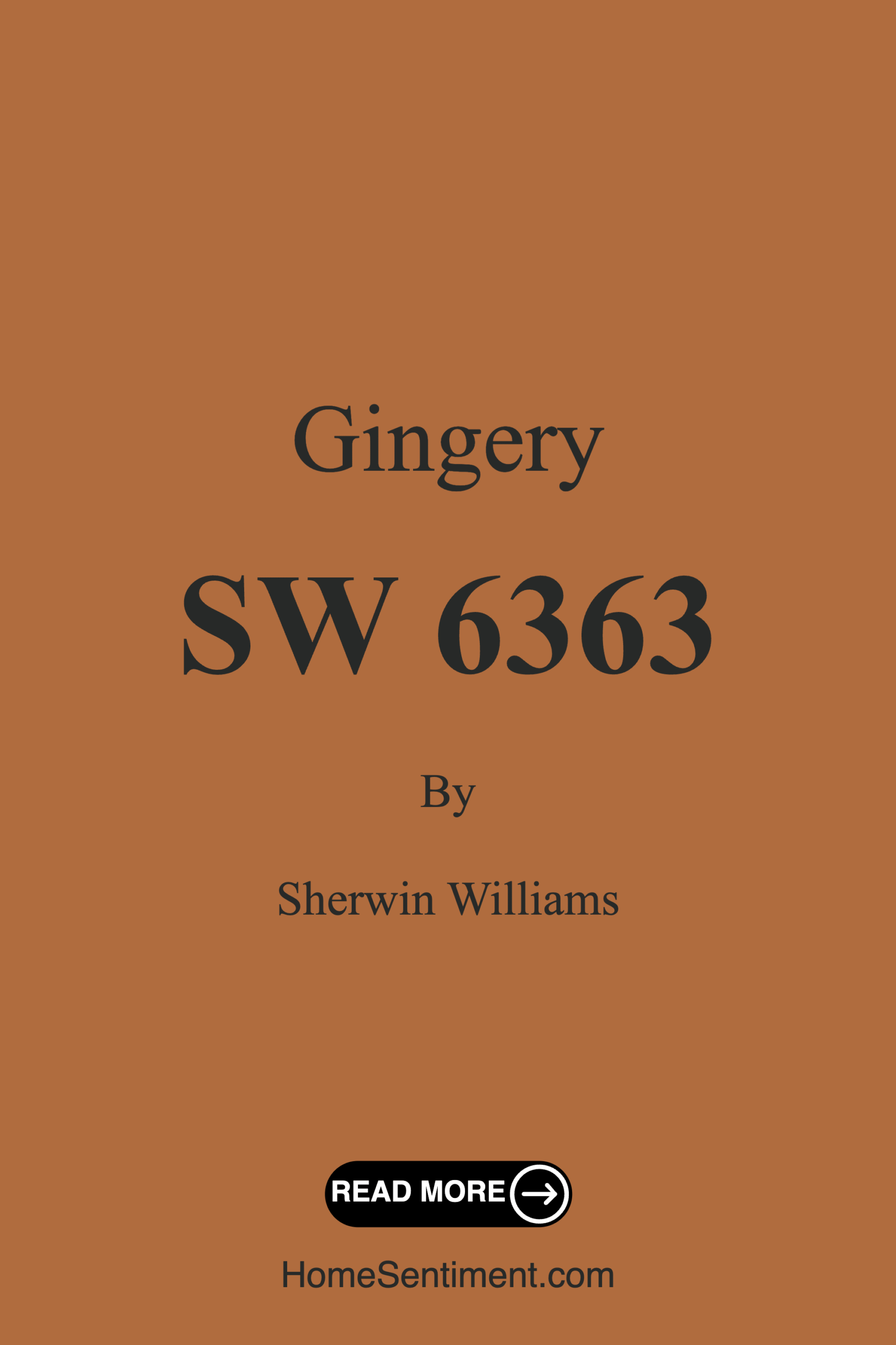 Gingery SW 6363 by Sherwin Williams