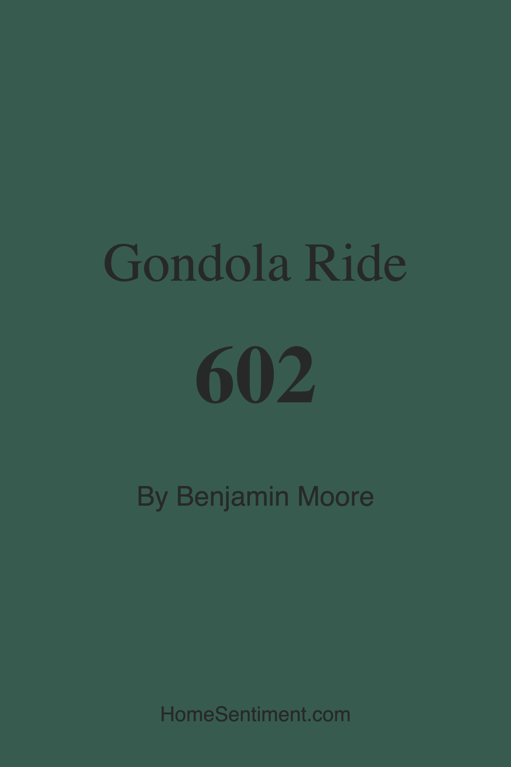 Gondola Ride 602 by Benjamin Moore