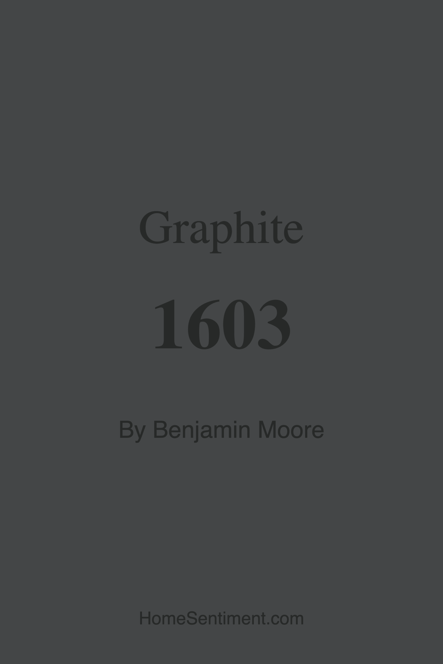Graphite 1603 by Benjamin Moore