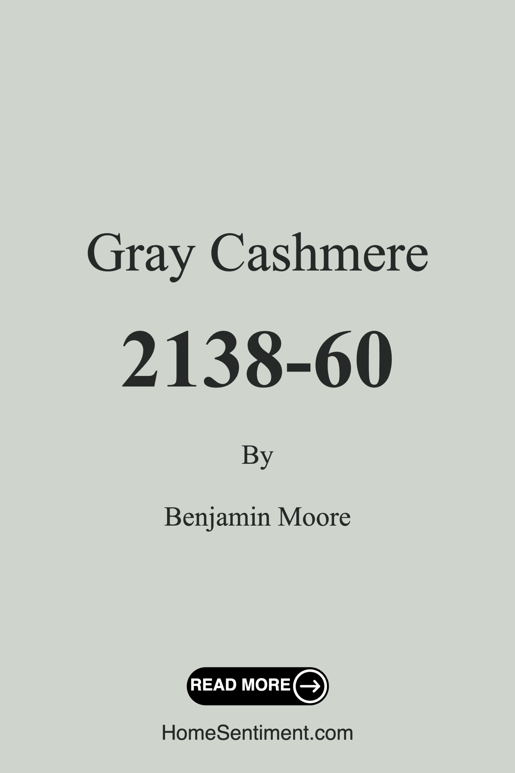 Gray Cashmere 2138-60 by Benjamin Moore